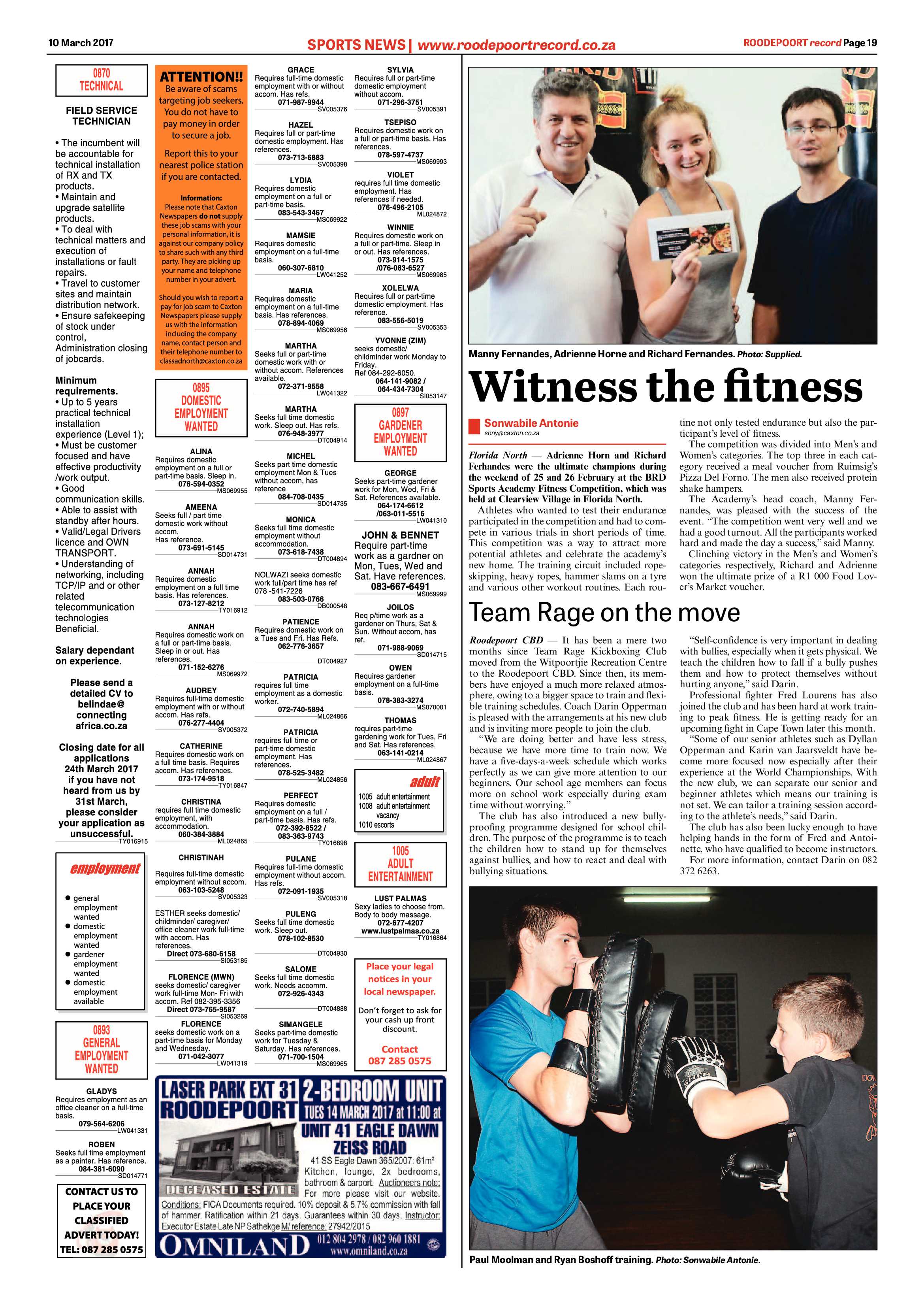 Roodepoort Record 10 March 2017 page 19