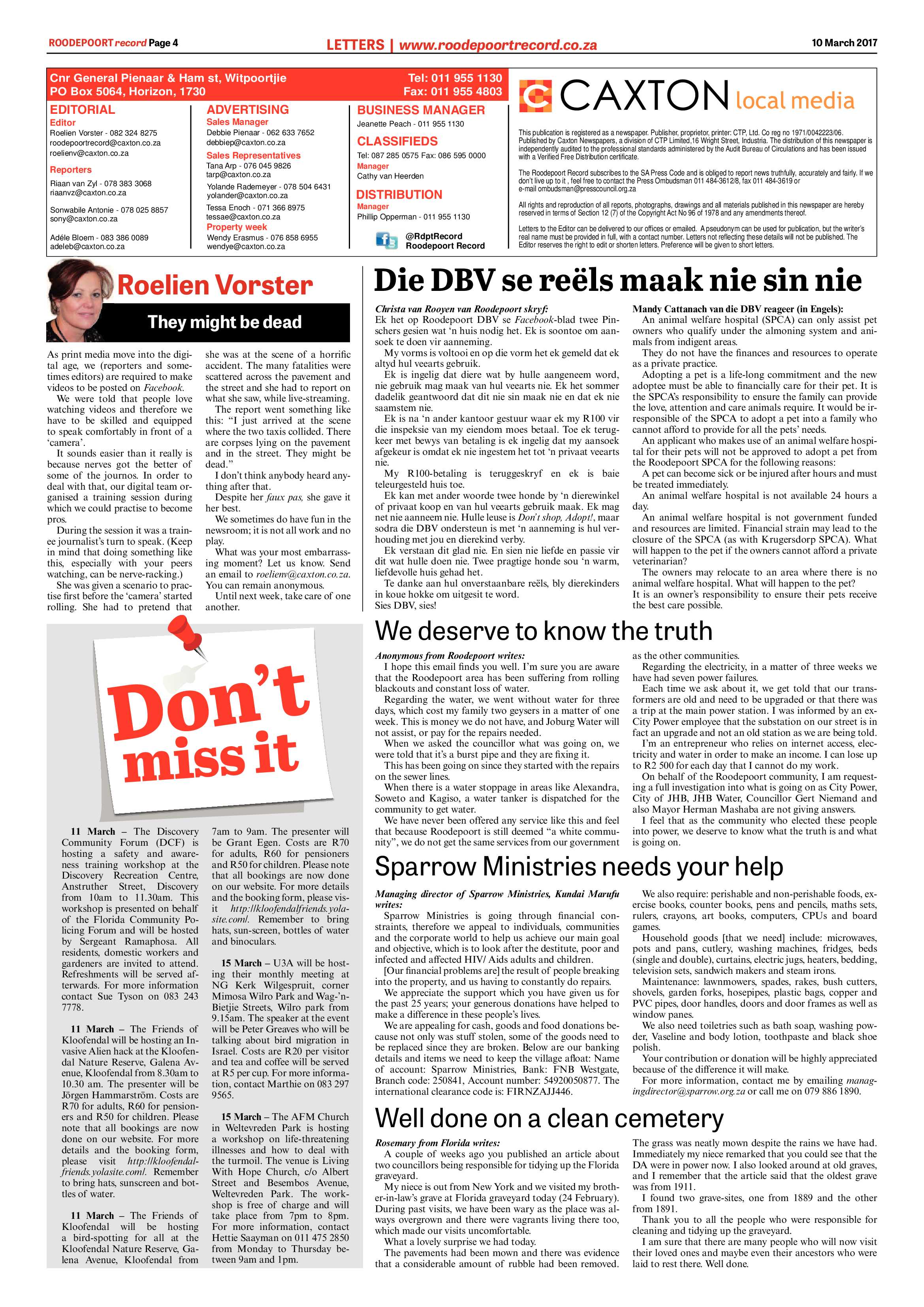 Roodepoort Record 10 March 2017 page 4