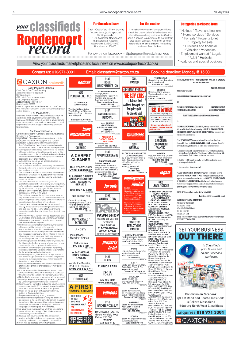 Roodepoort Record 10 May 2024 page 6