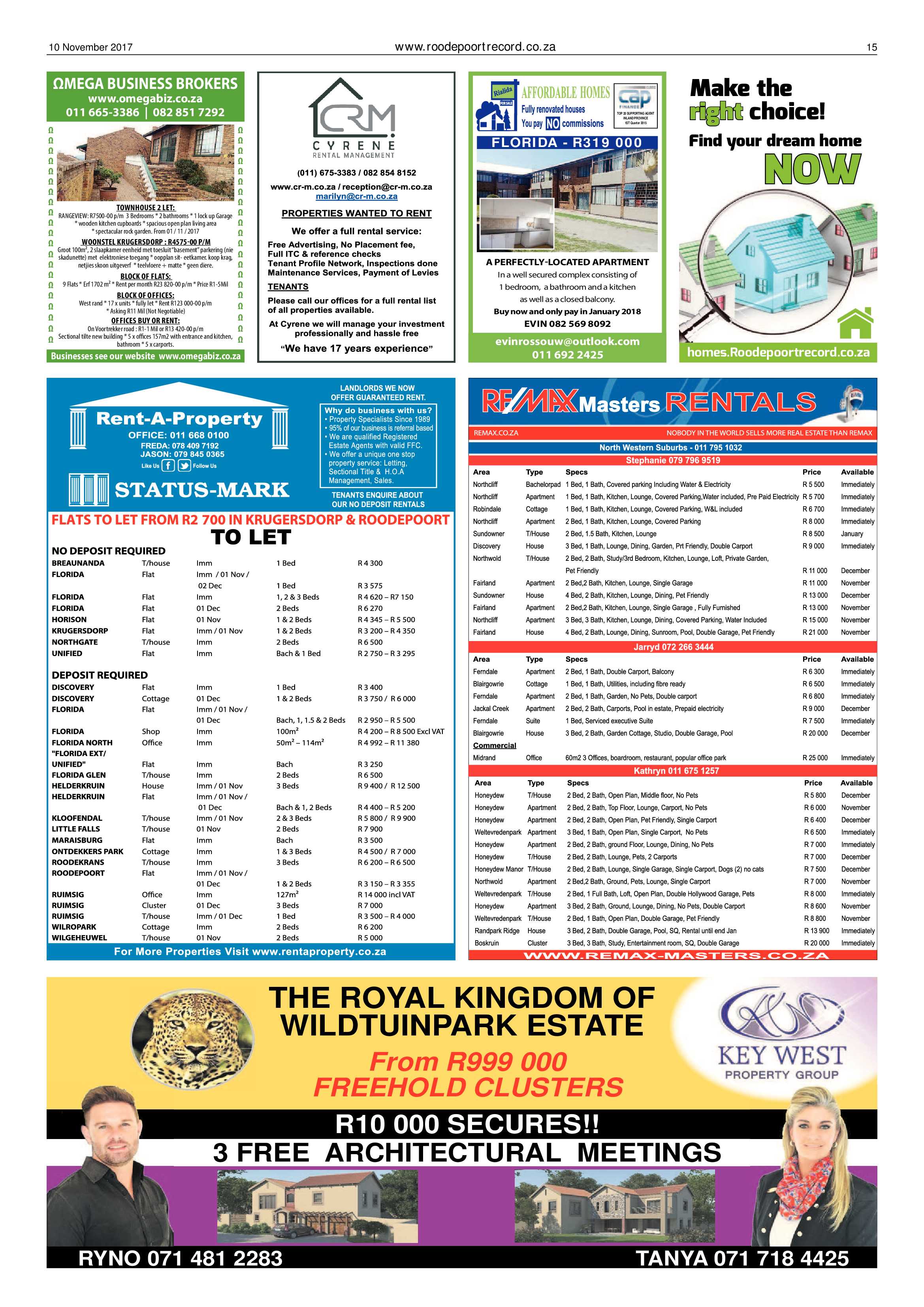 Roodepoort Record 10 November 2017 page 15