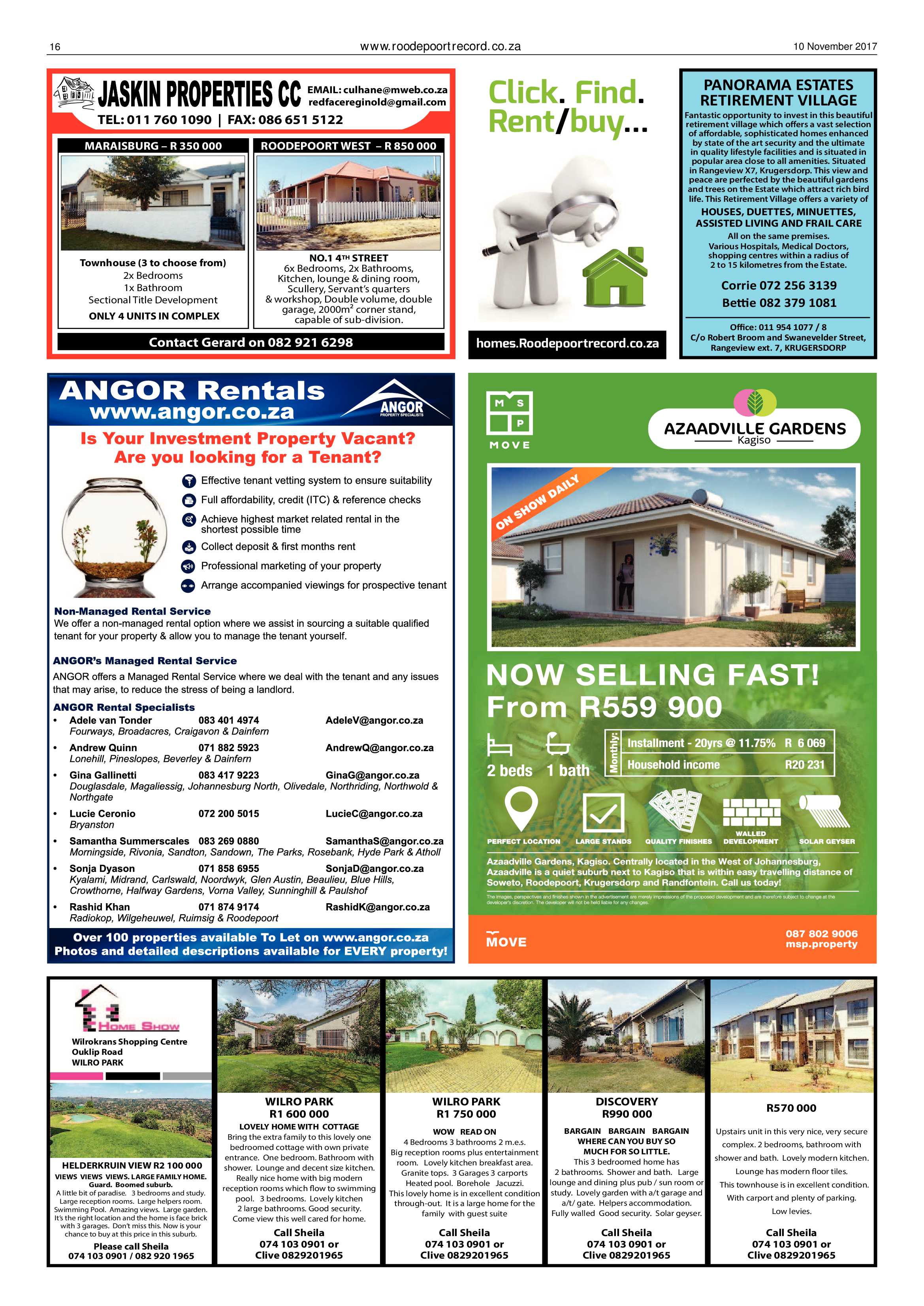 Roodepoort Record 10 November 2017 page 16
