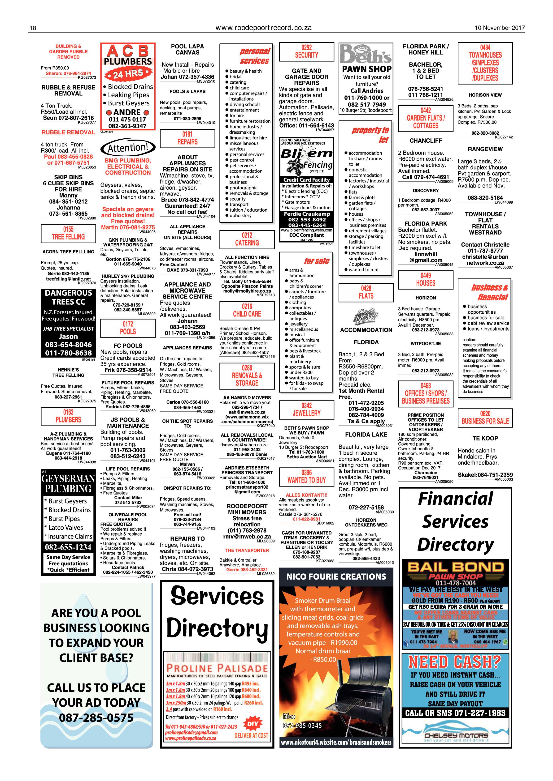Roodepoort Record 10 November 2017 page 18