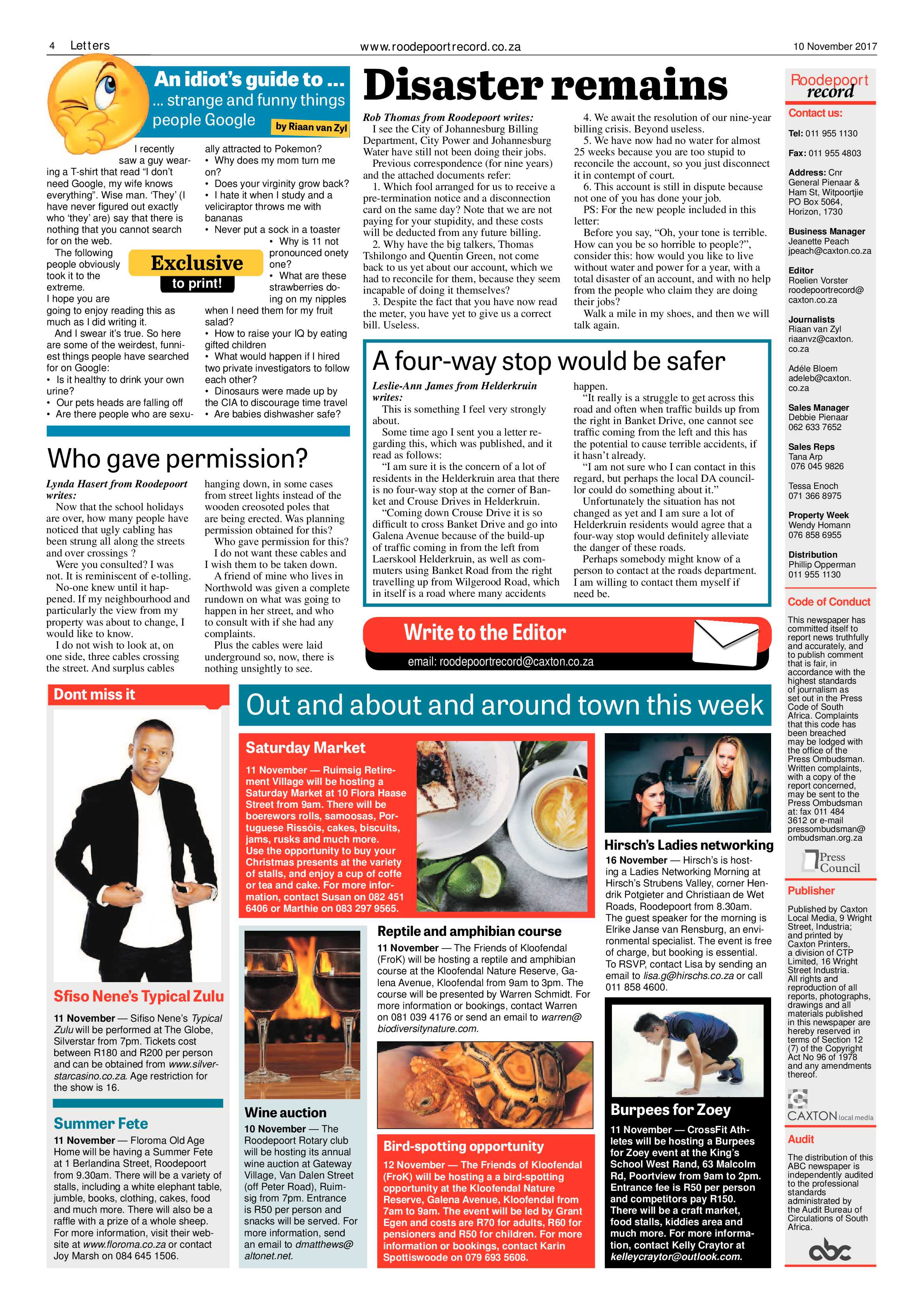 Roodepoort Record 10 November 2017 page 4