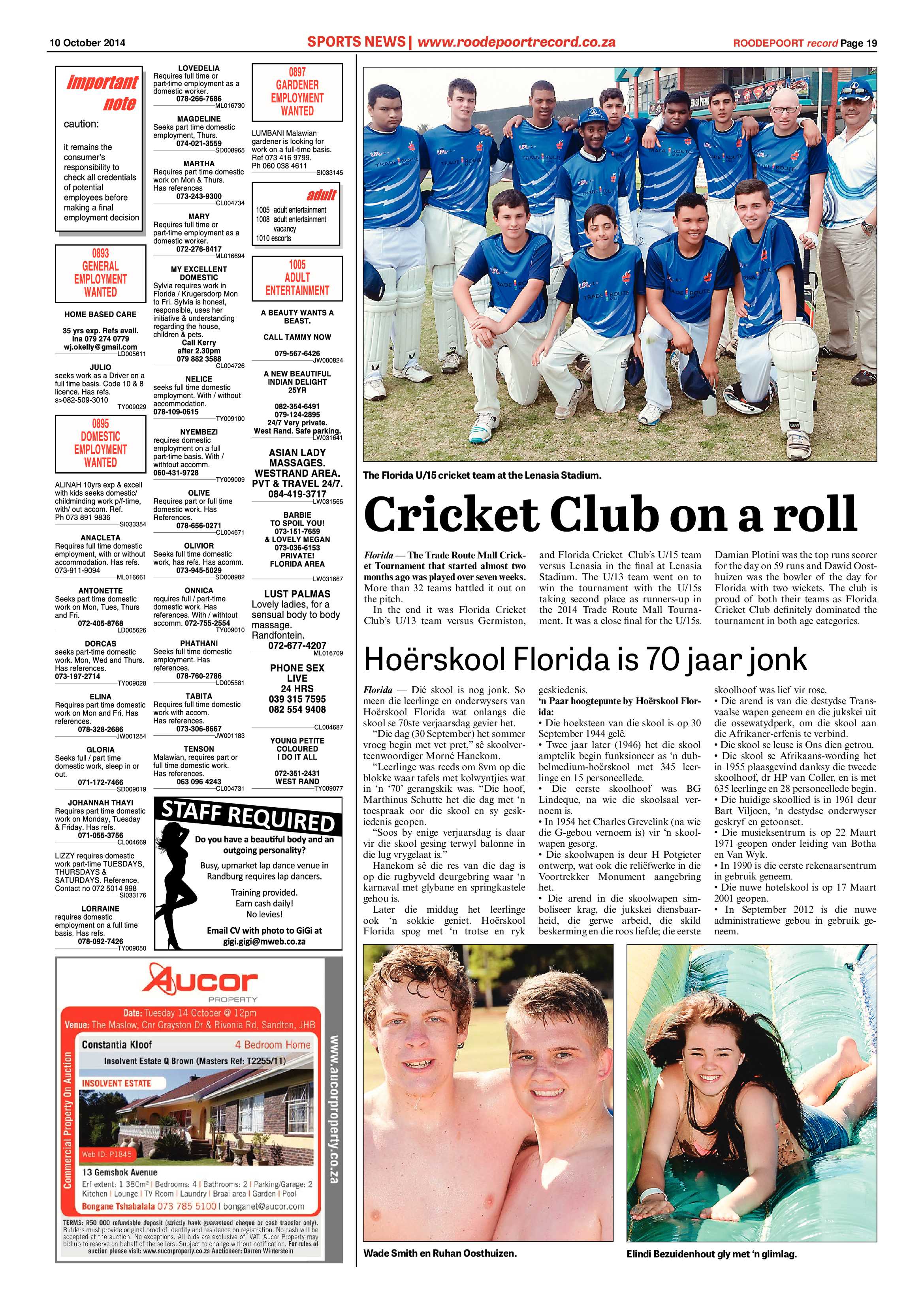 Roodepoort Record 10 October 2014 page 19