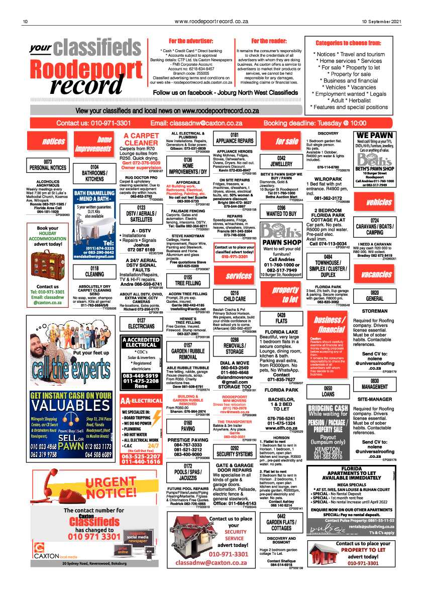 Roodepoort Record 10 September 2021 page 10
