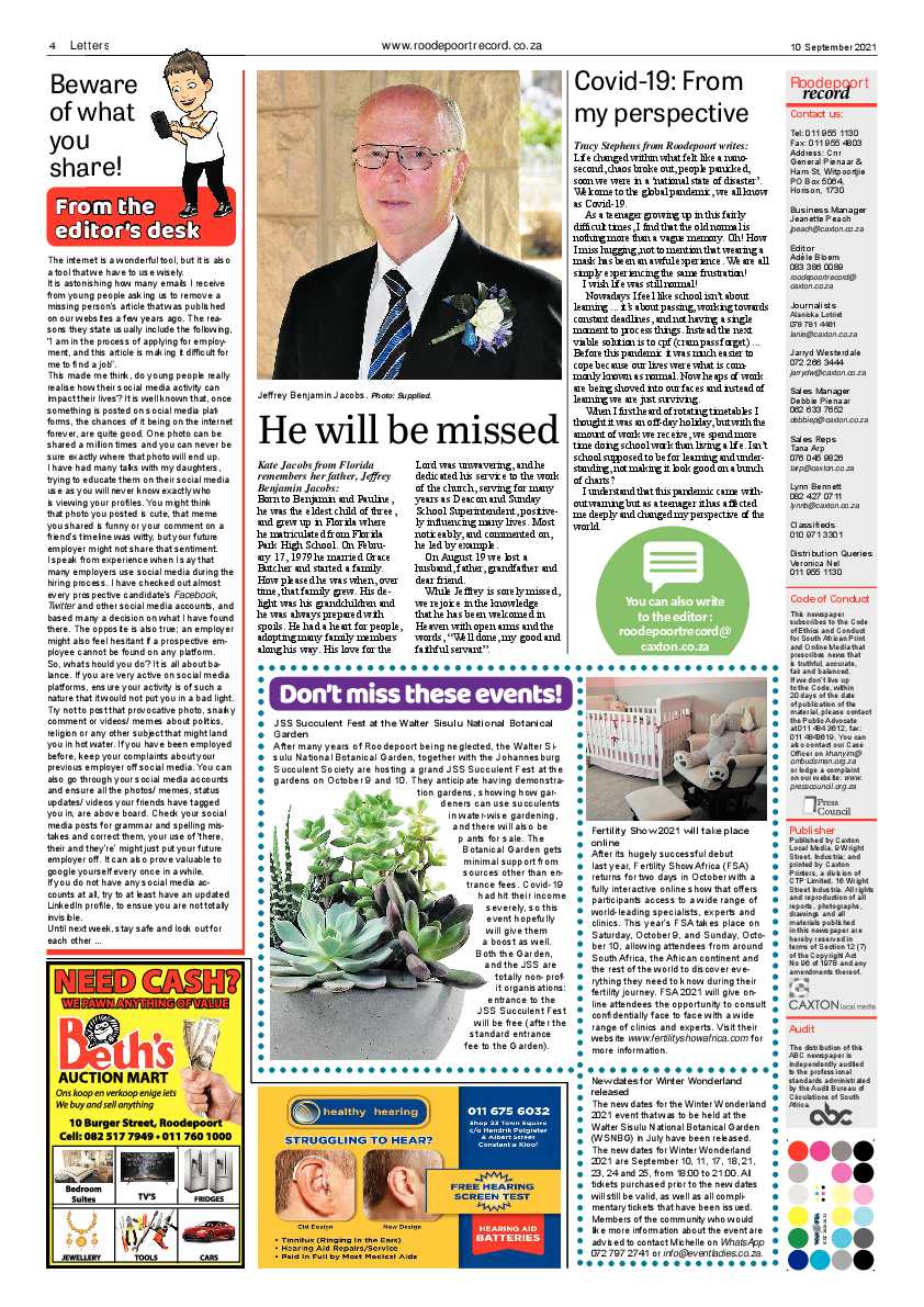 Roodepoort Record 10 September 2021 page 4