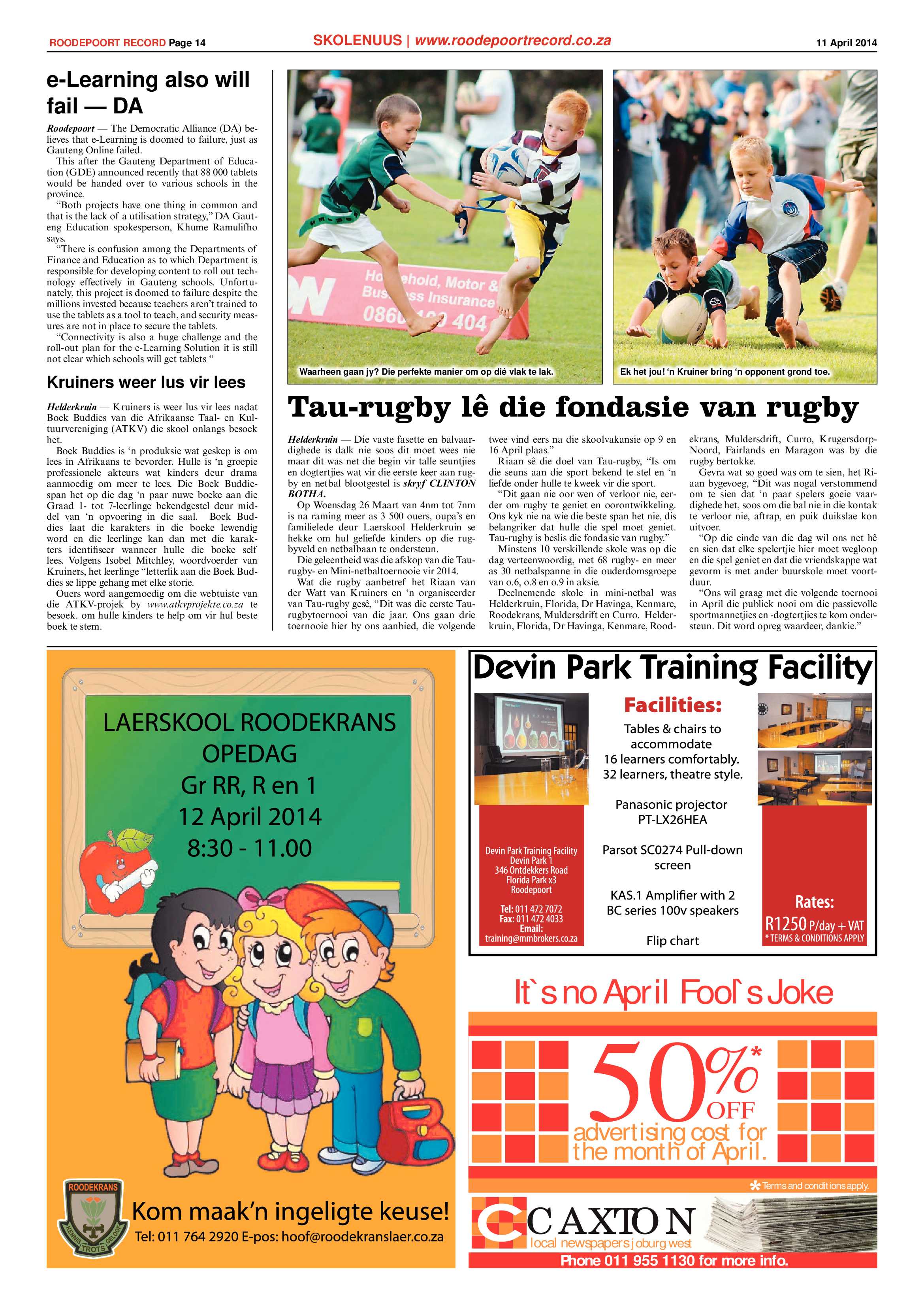 Roodepoort Record 11 April 2014 page 14