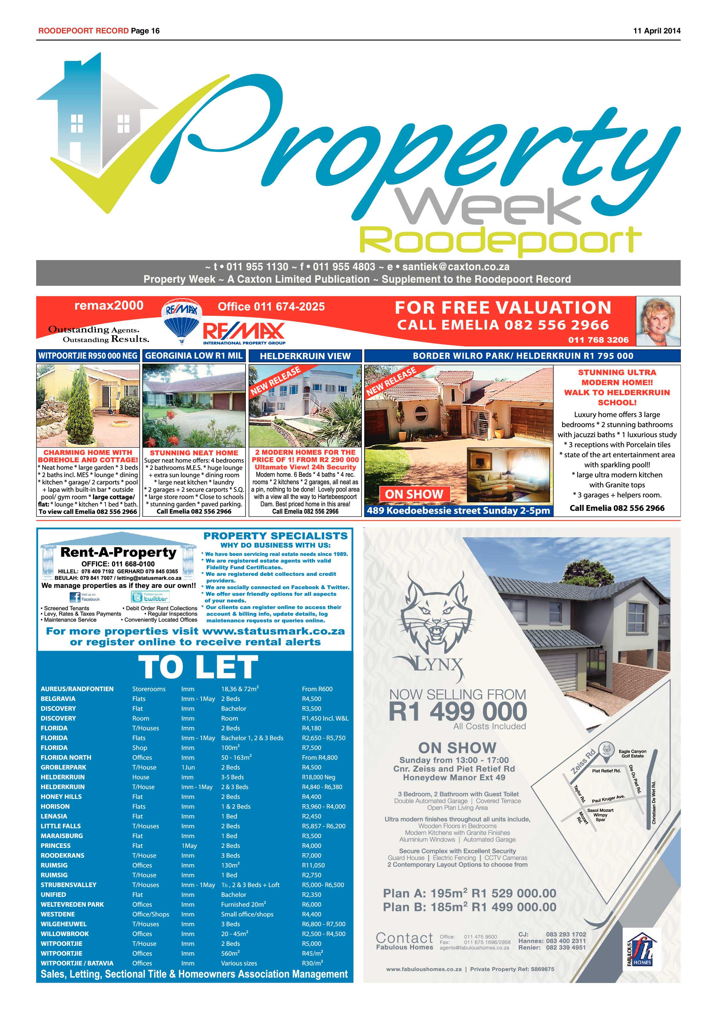 Roodepoort Record 11 April 2014 page 16