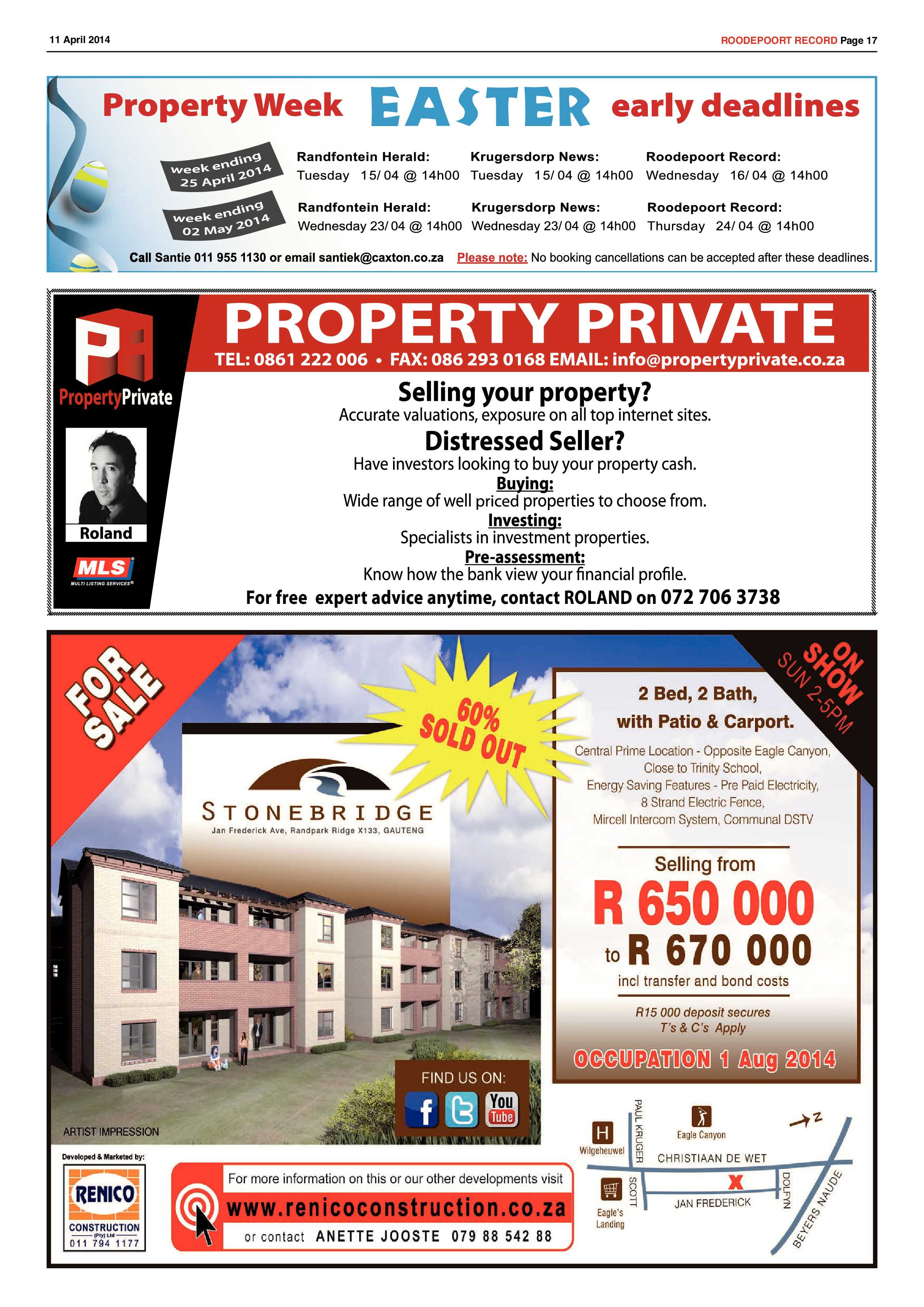 Roodepoort Record 11 April 2014 page 17