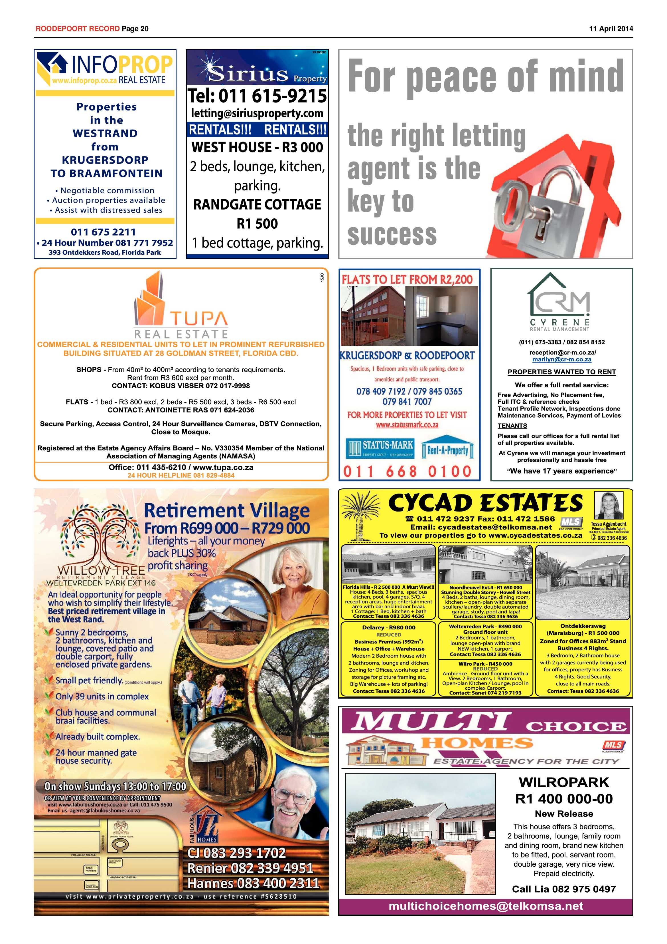 Roodepoort Record 11 April 2014 page 20