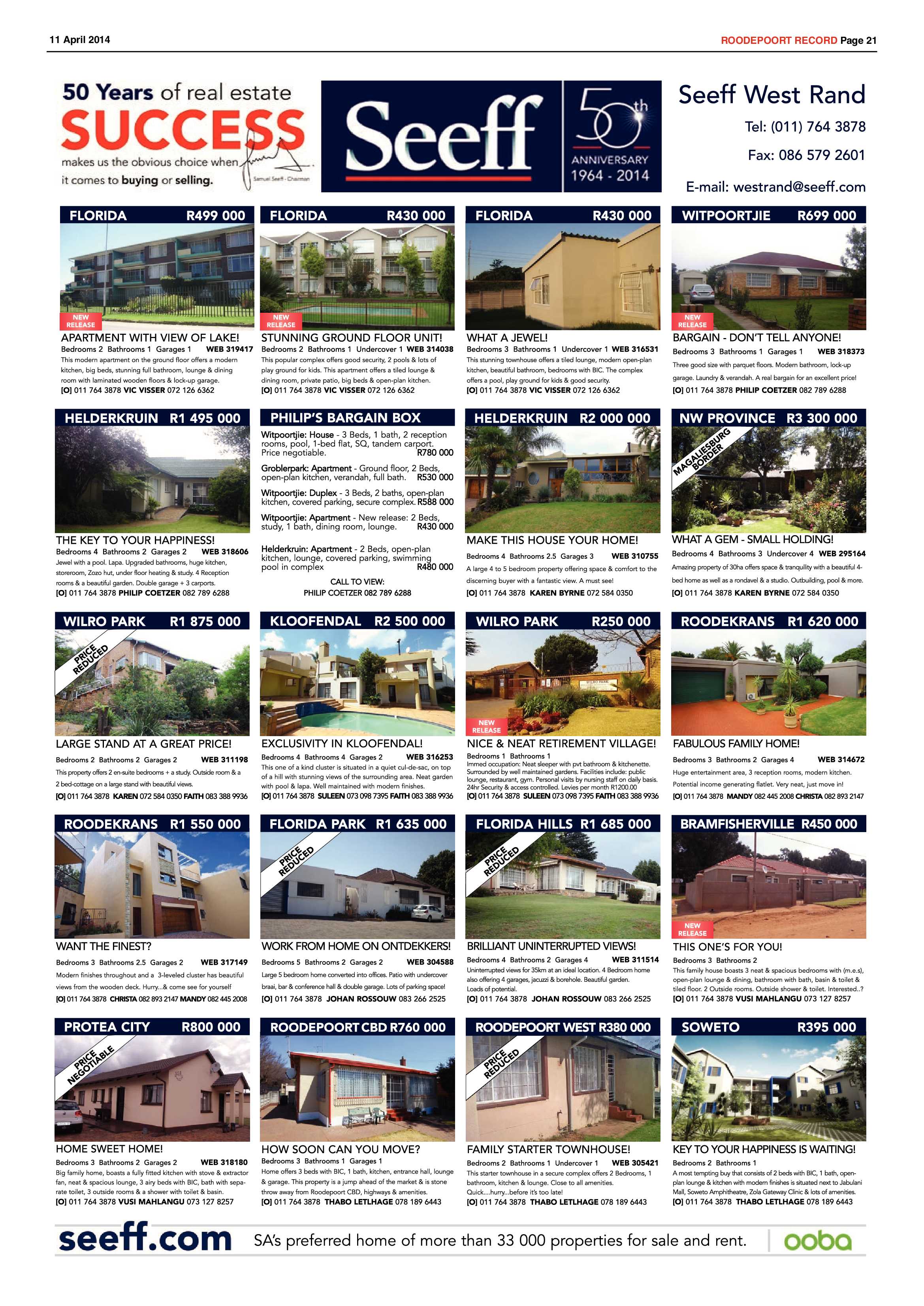 Roodepoort Record 11 April 2014 page 21