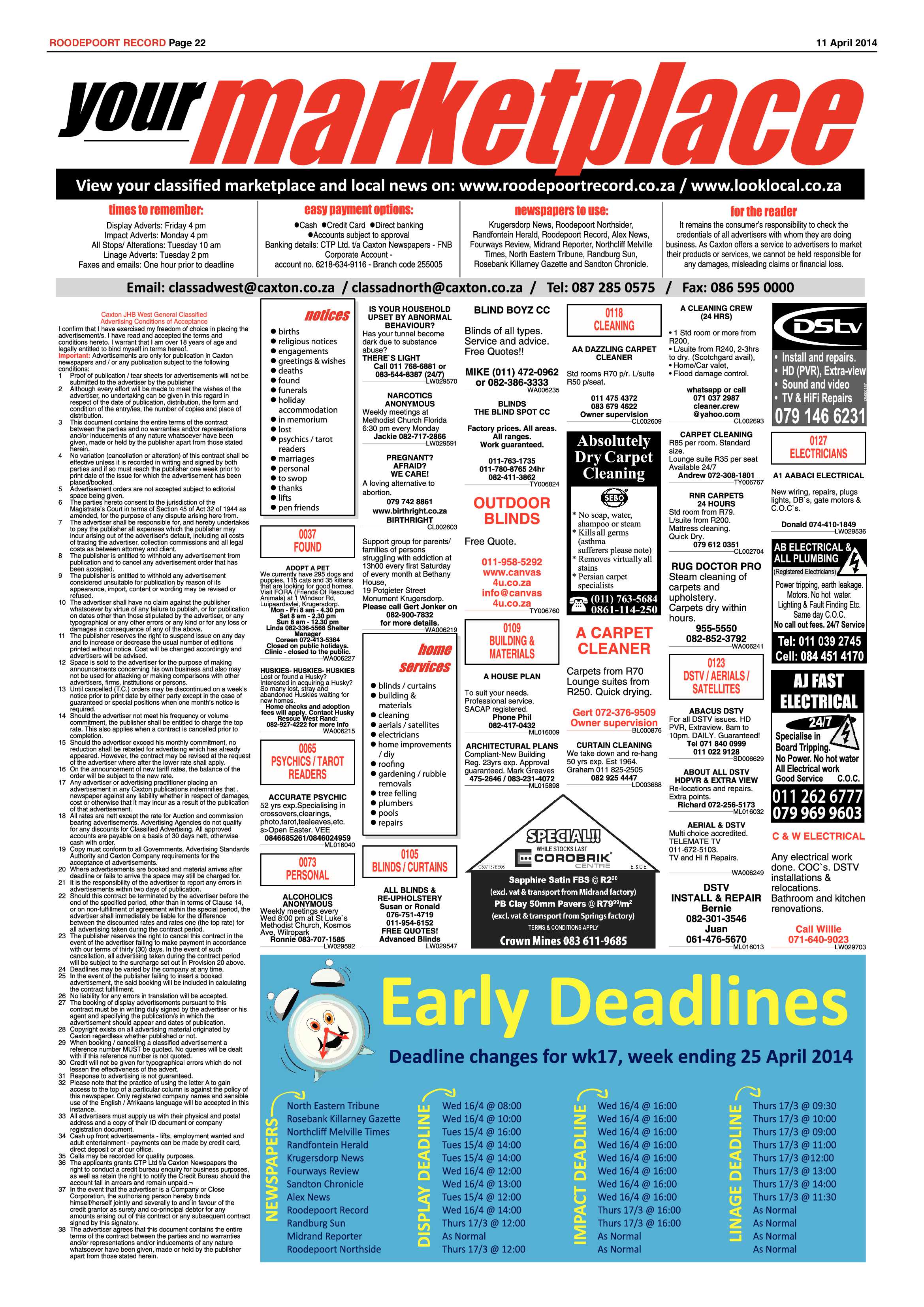 Roodepoort Record 11 April 2014 page 22