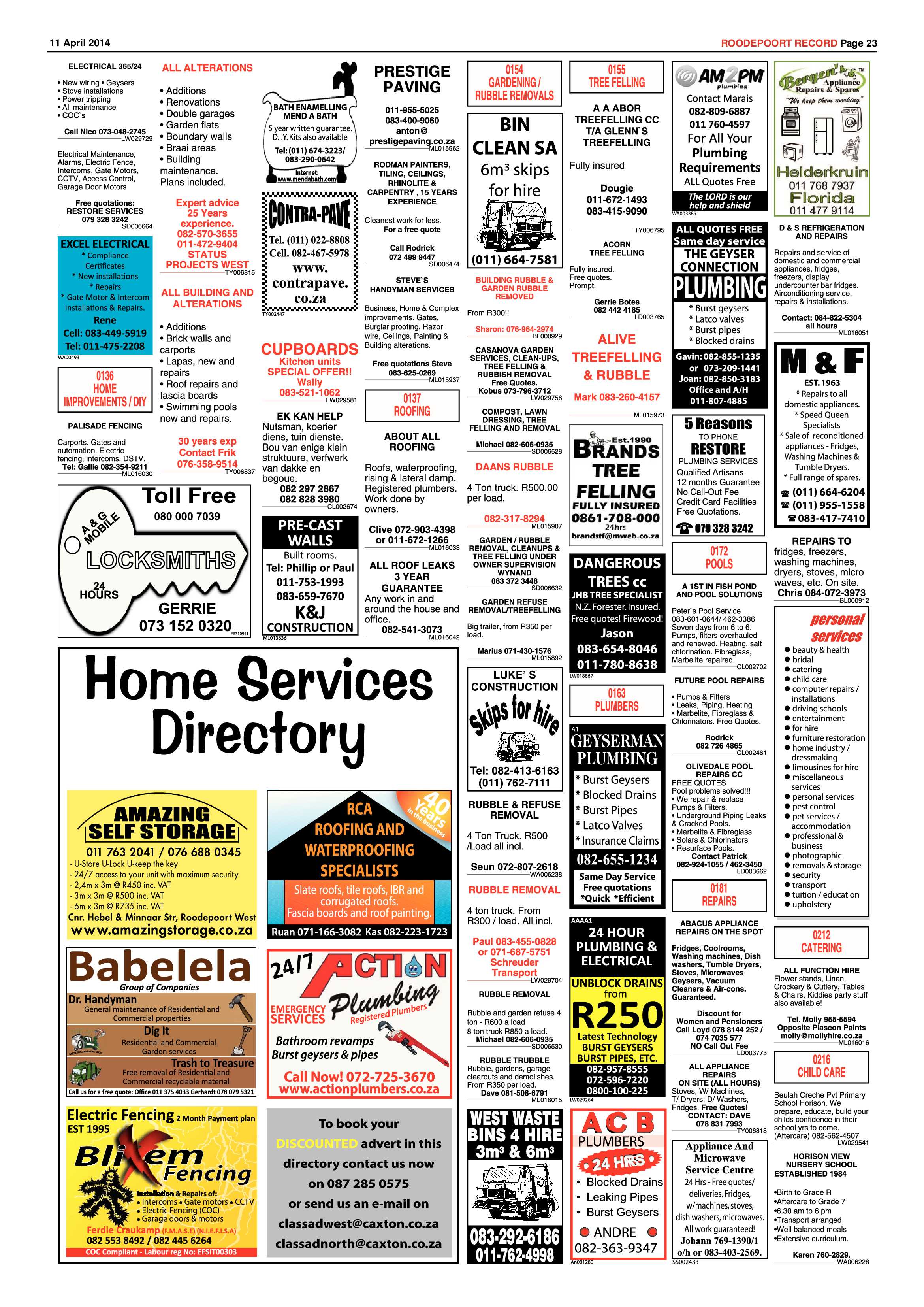 Roodepoort Record 11 April 2014 page 23