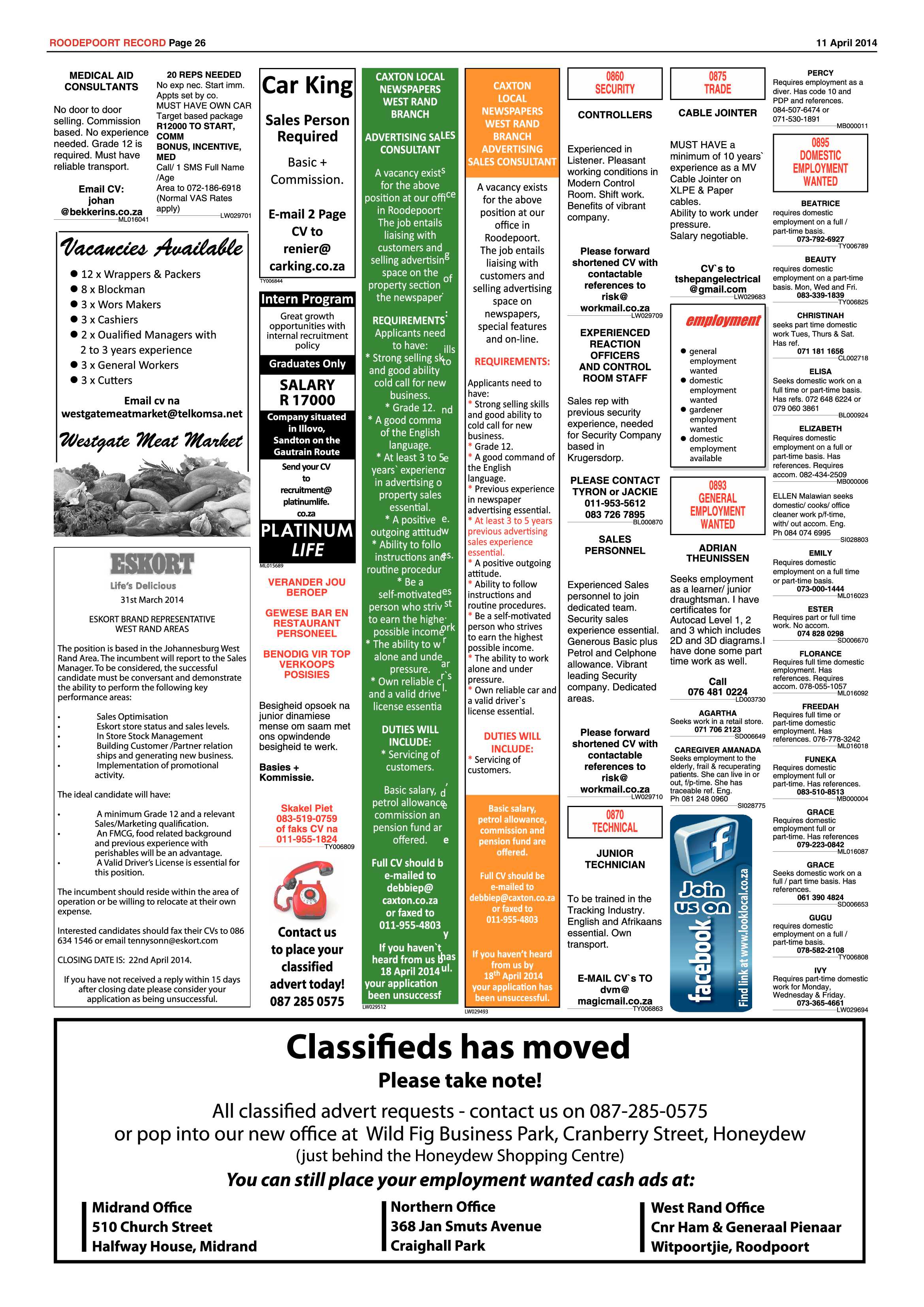 Roodepoort Record 11 April 2014 page 26