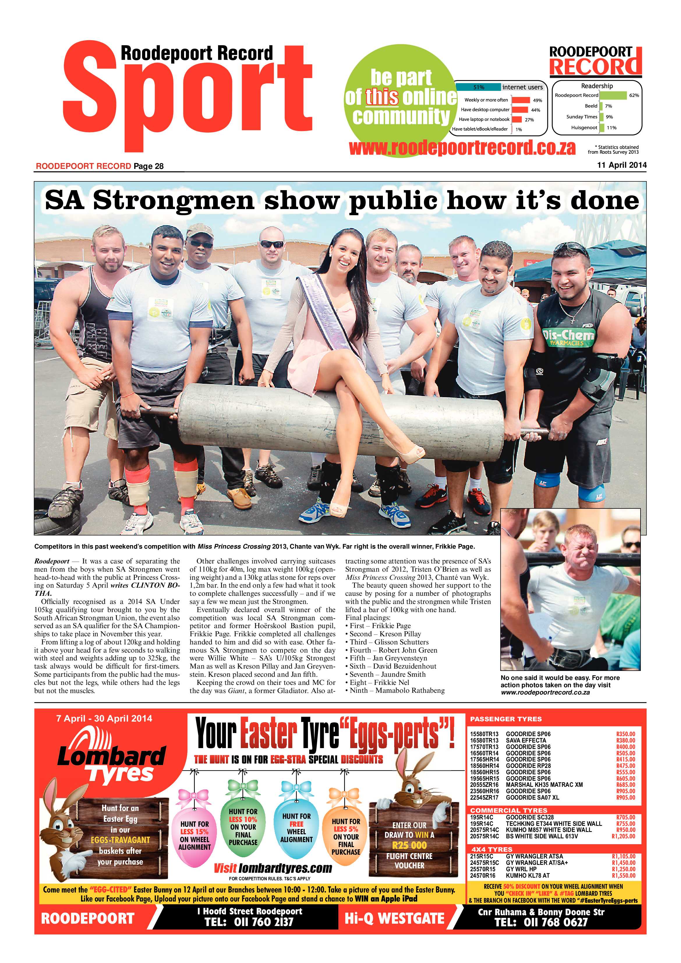 Roodepoort Record 11 April 2014 page 28