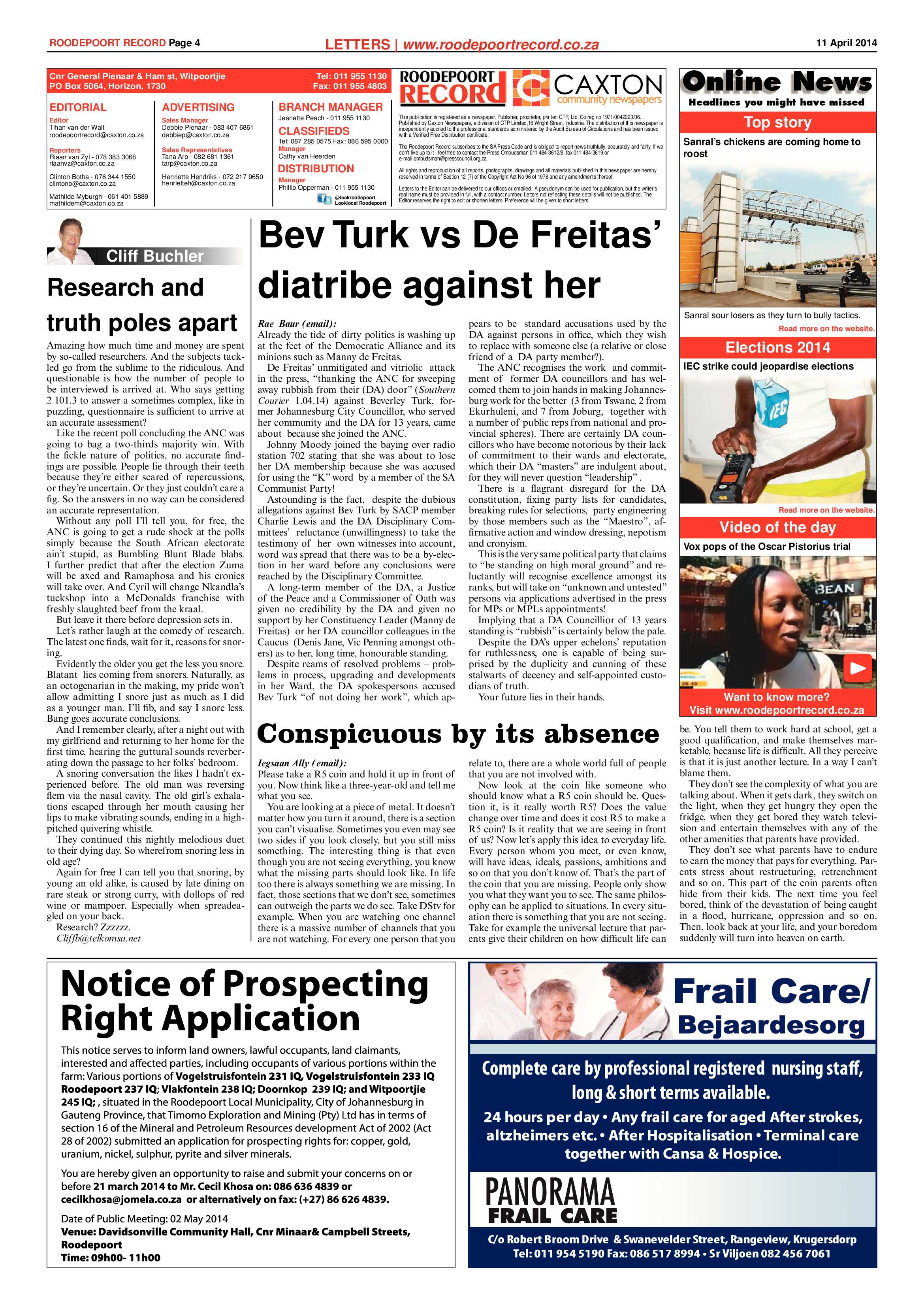 Roodepoort Record 11 April 2014 page 4