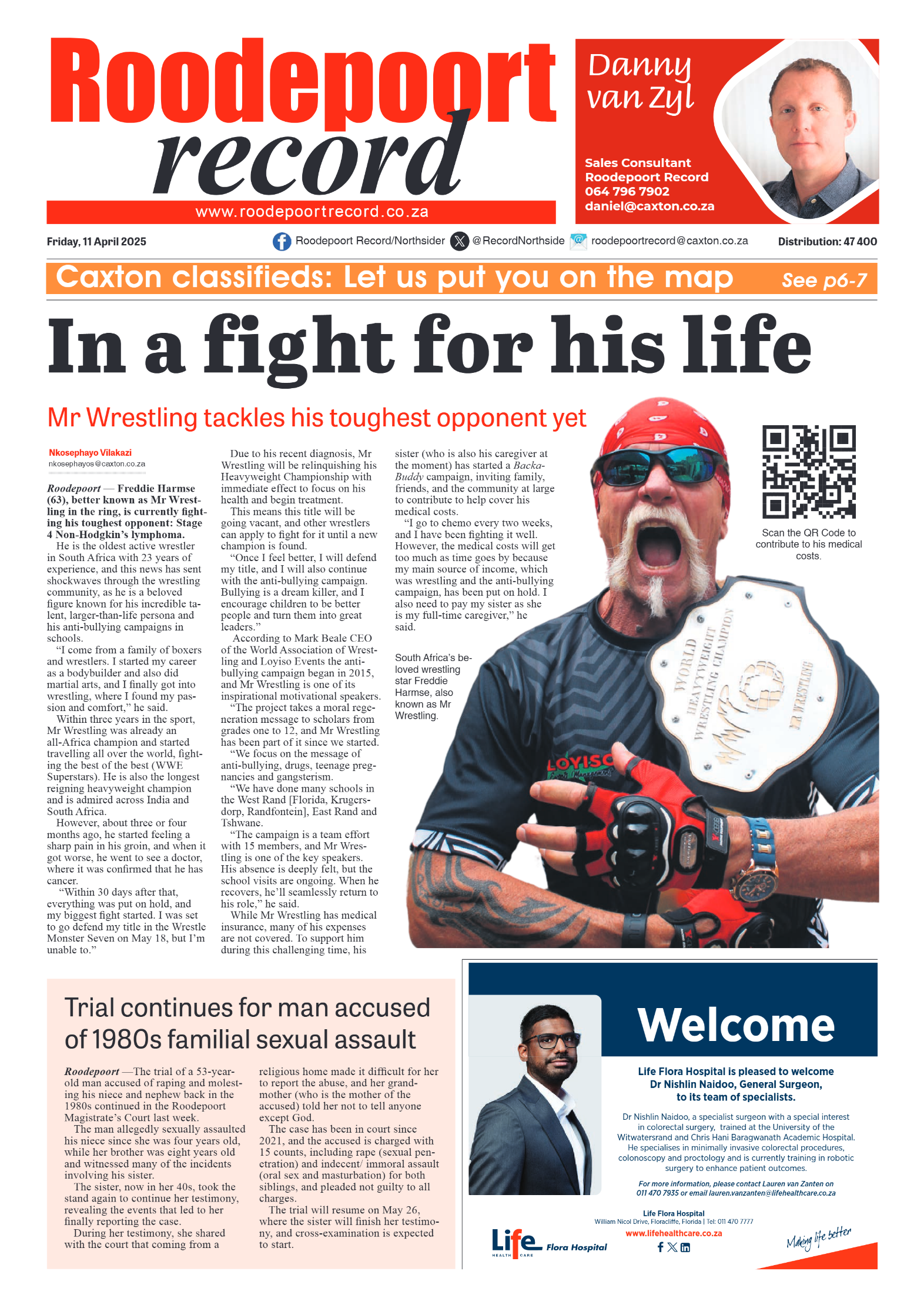 Roodepoort Record 11 April 2025 page 1