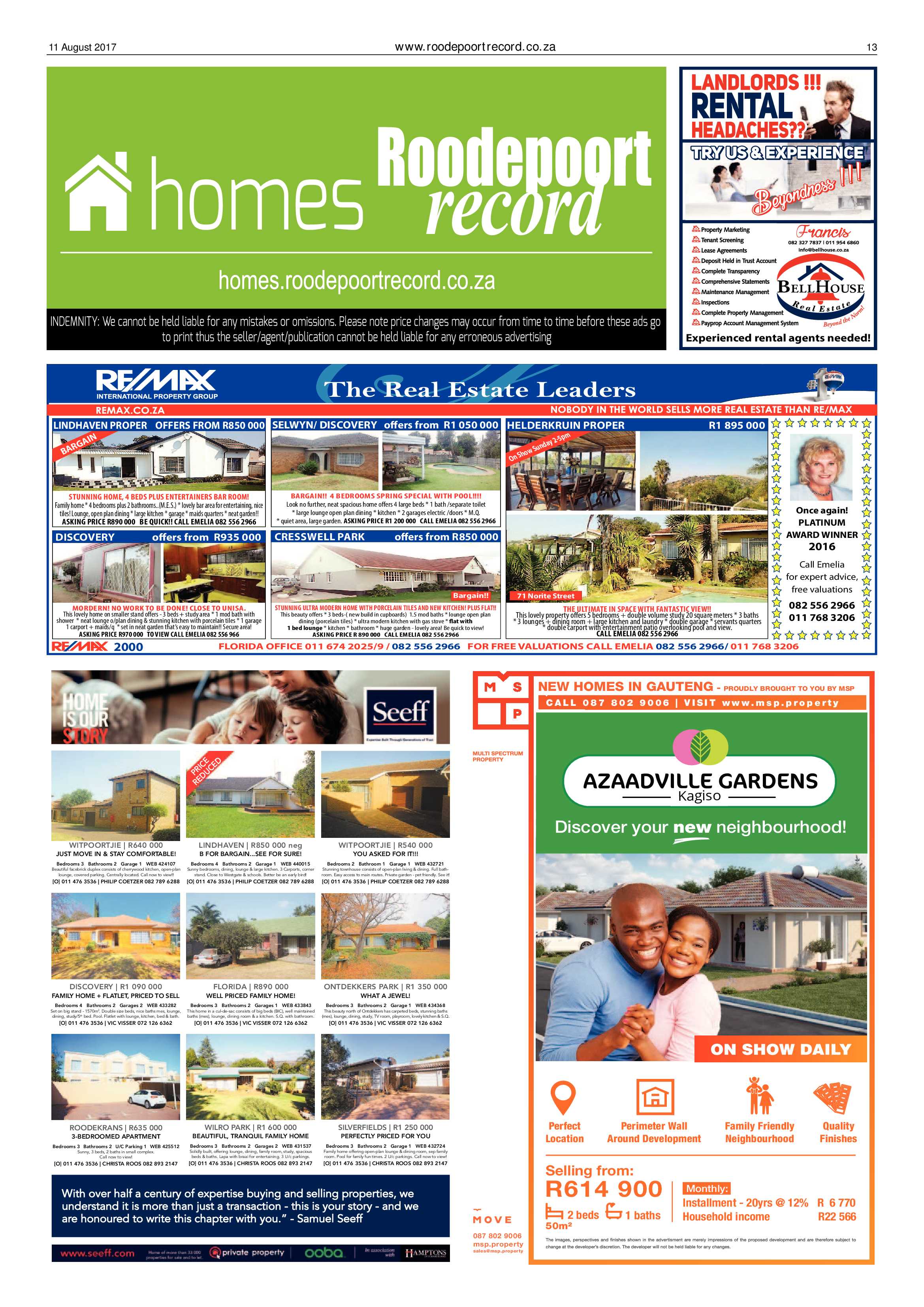 Roodepoort Record 11 August 2017 page 13