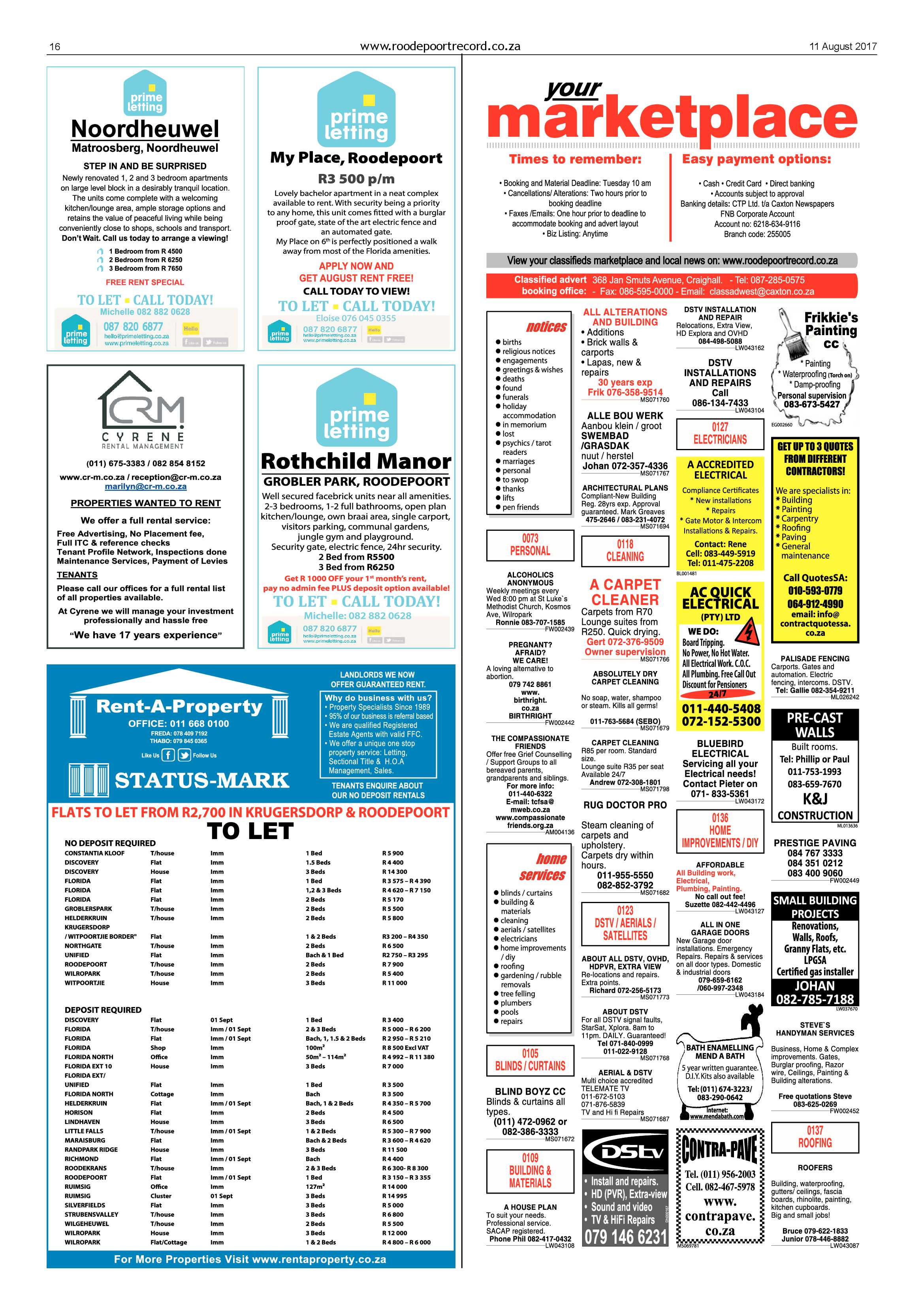 Roodepoort Record 11 August 2017 page 16