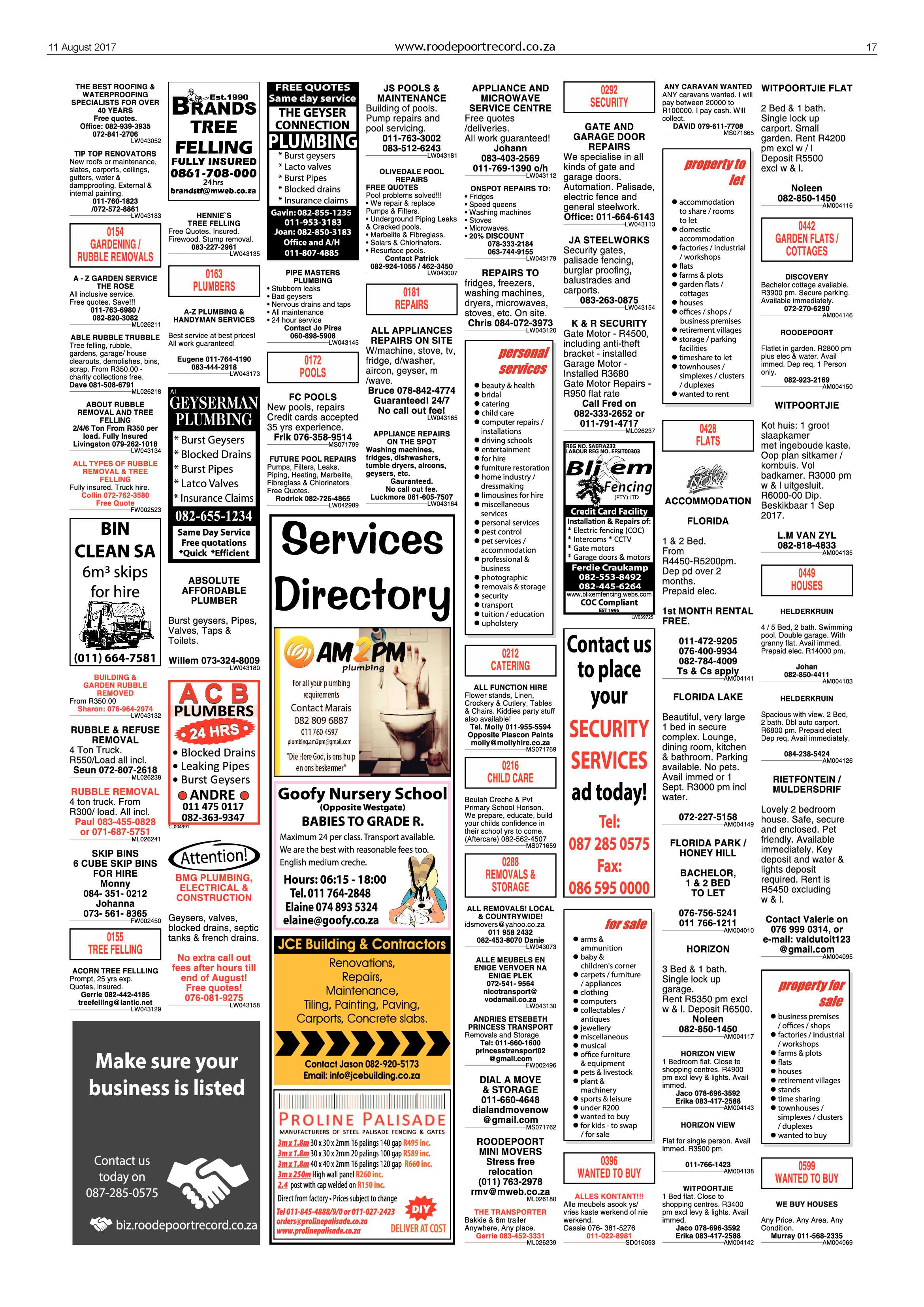Roodepoort Record 11 August 2017 page 17