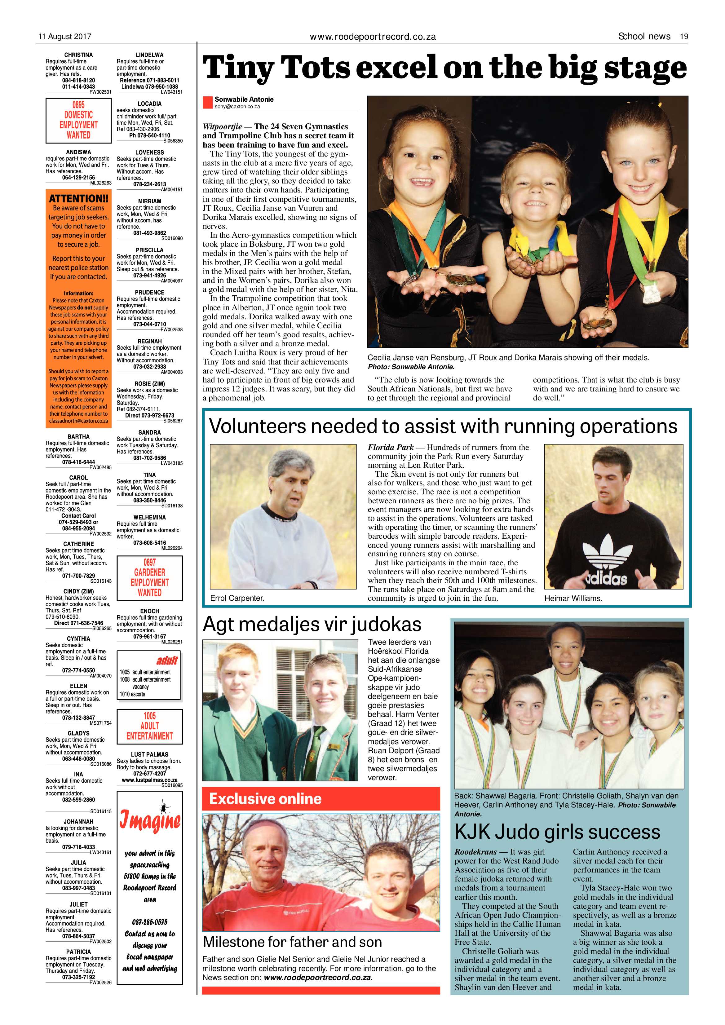 Roodepoort Record 11 August 2017 page 19