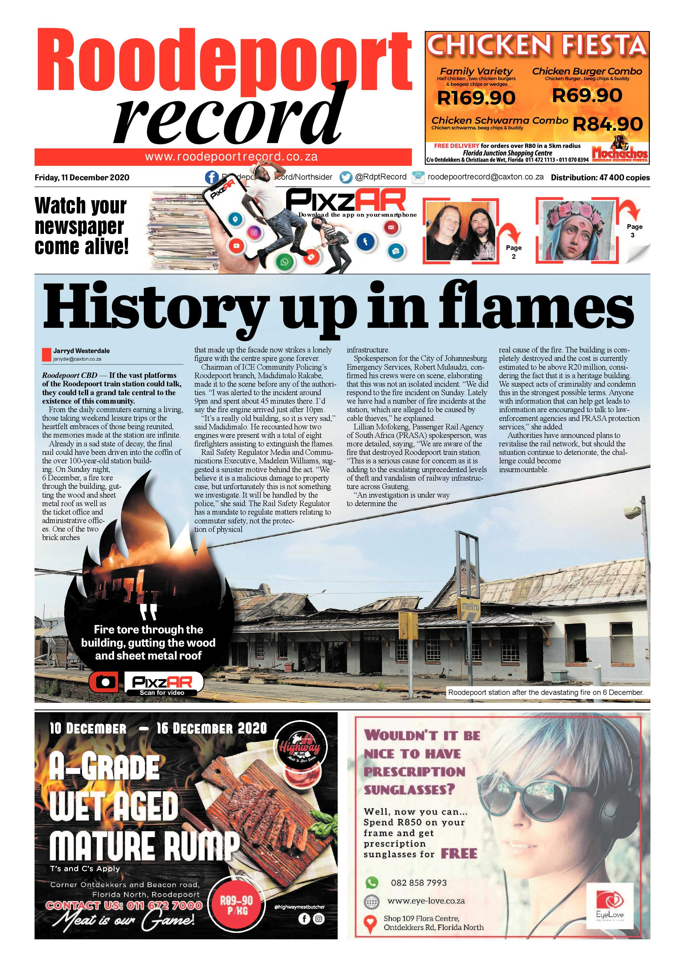 Roodepoort Record 11 December 2020 page 1