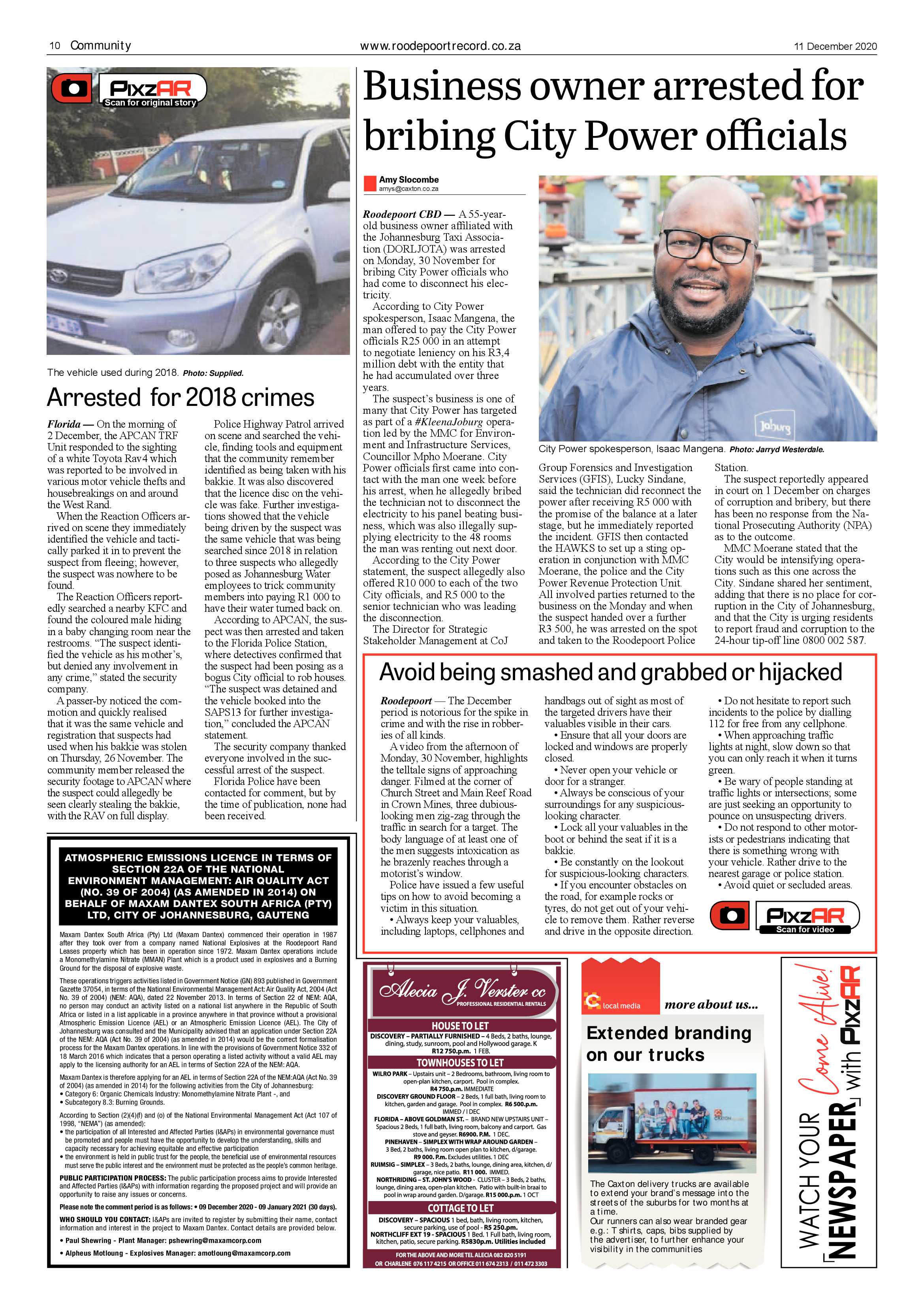 Roodepoort Record 11 December 2020 page 10
