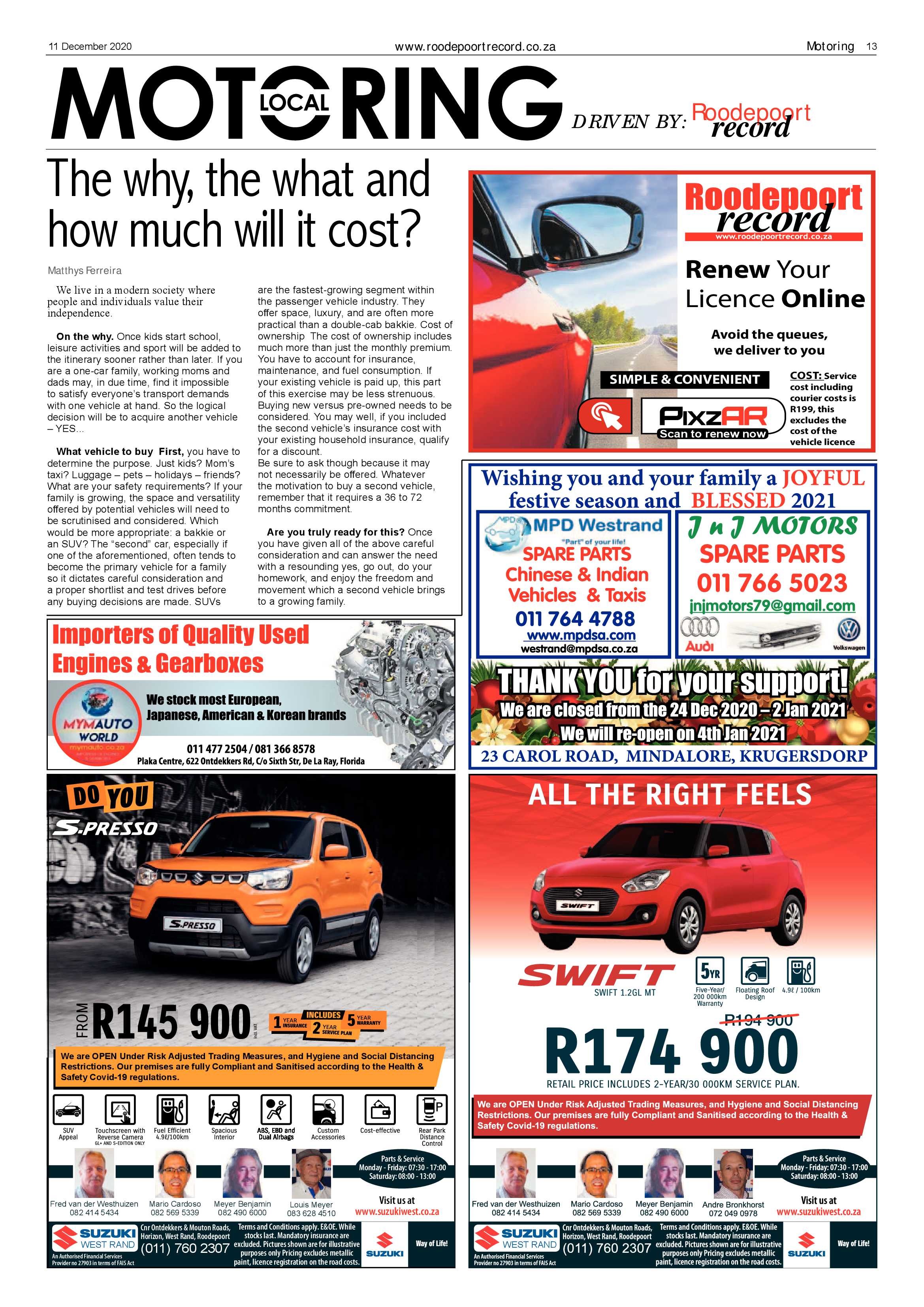 Roodepoort Record 11 December 2020 page 13