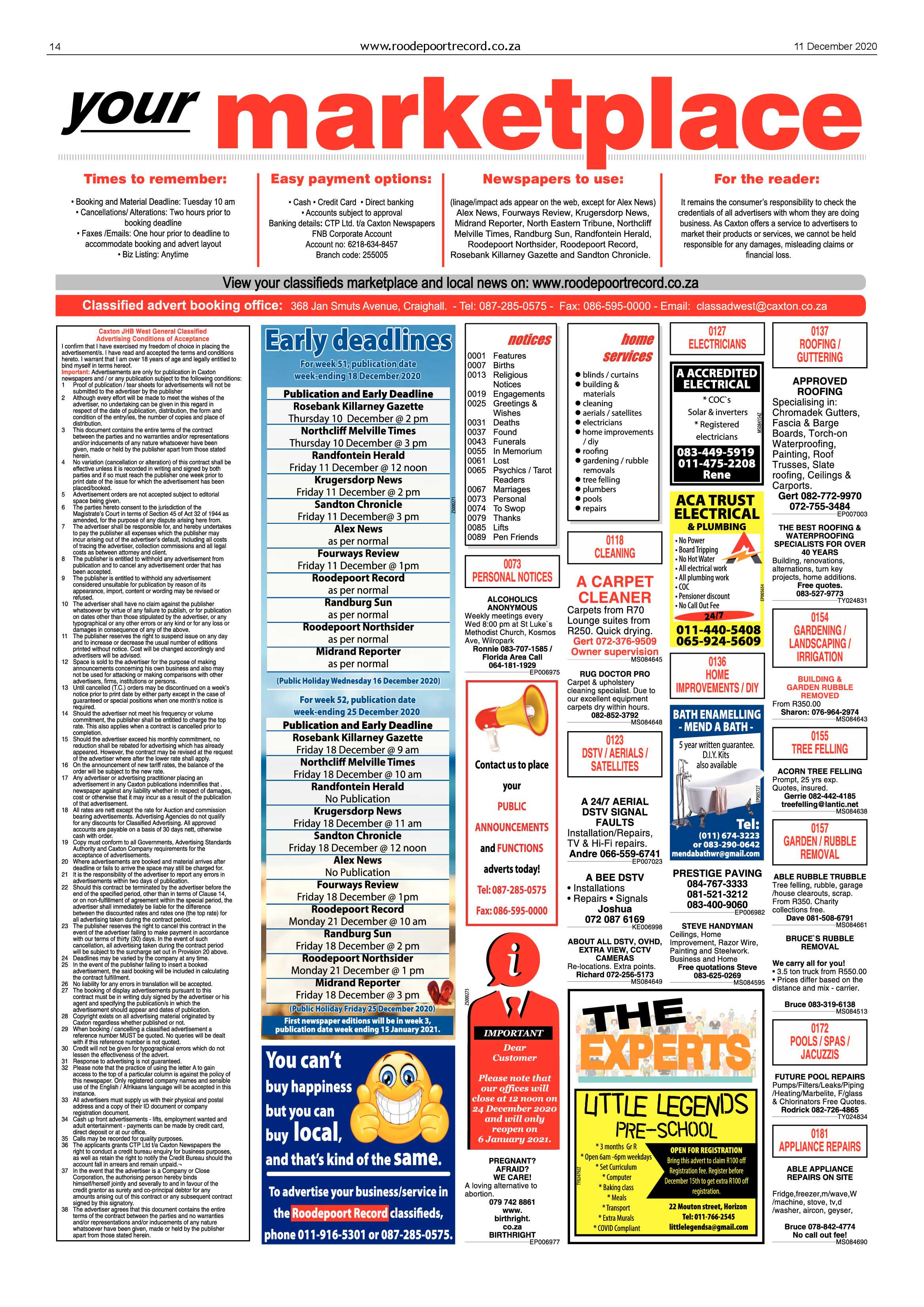 Roodepoort Record 11 December 2020 page 14