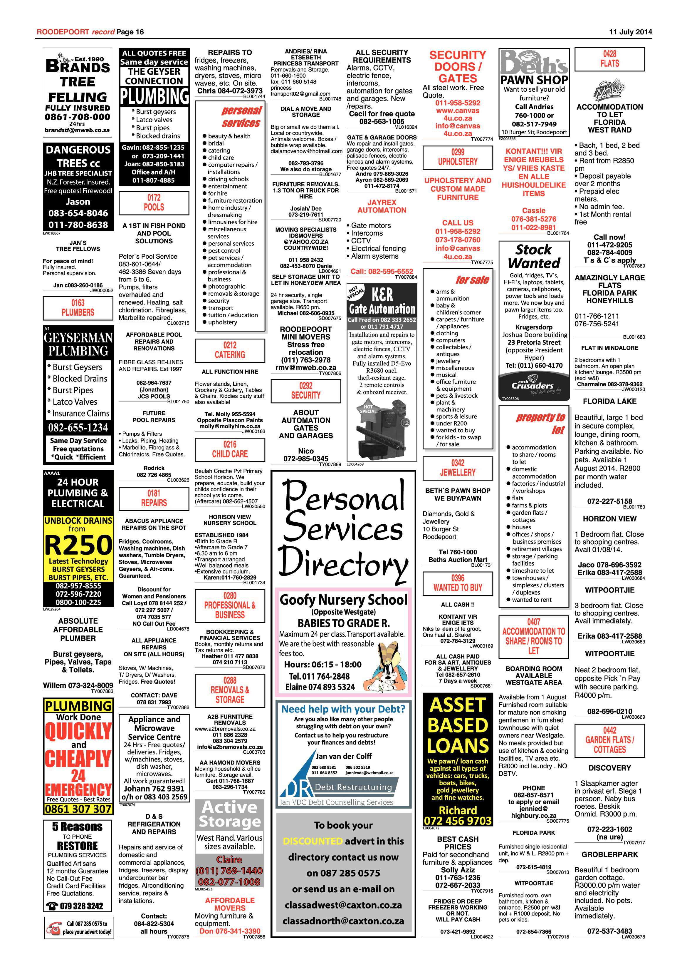 Roodepoort Record 11 July 2014 page 16