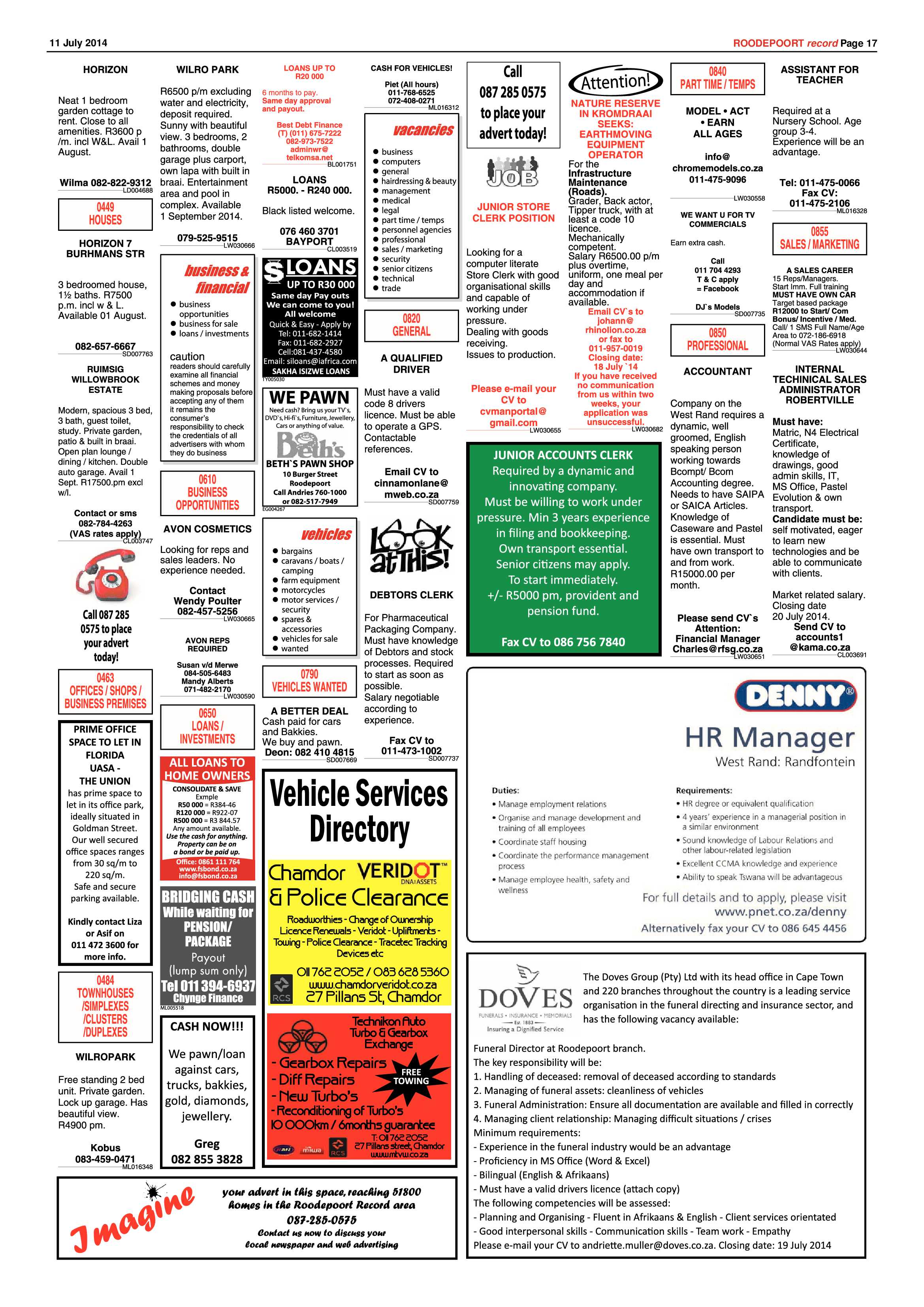 Roodepoort Record 11 July 2014 page 17