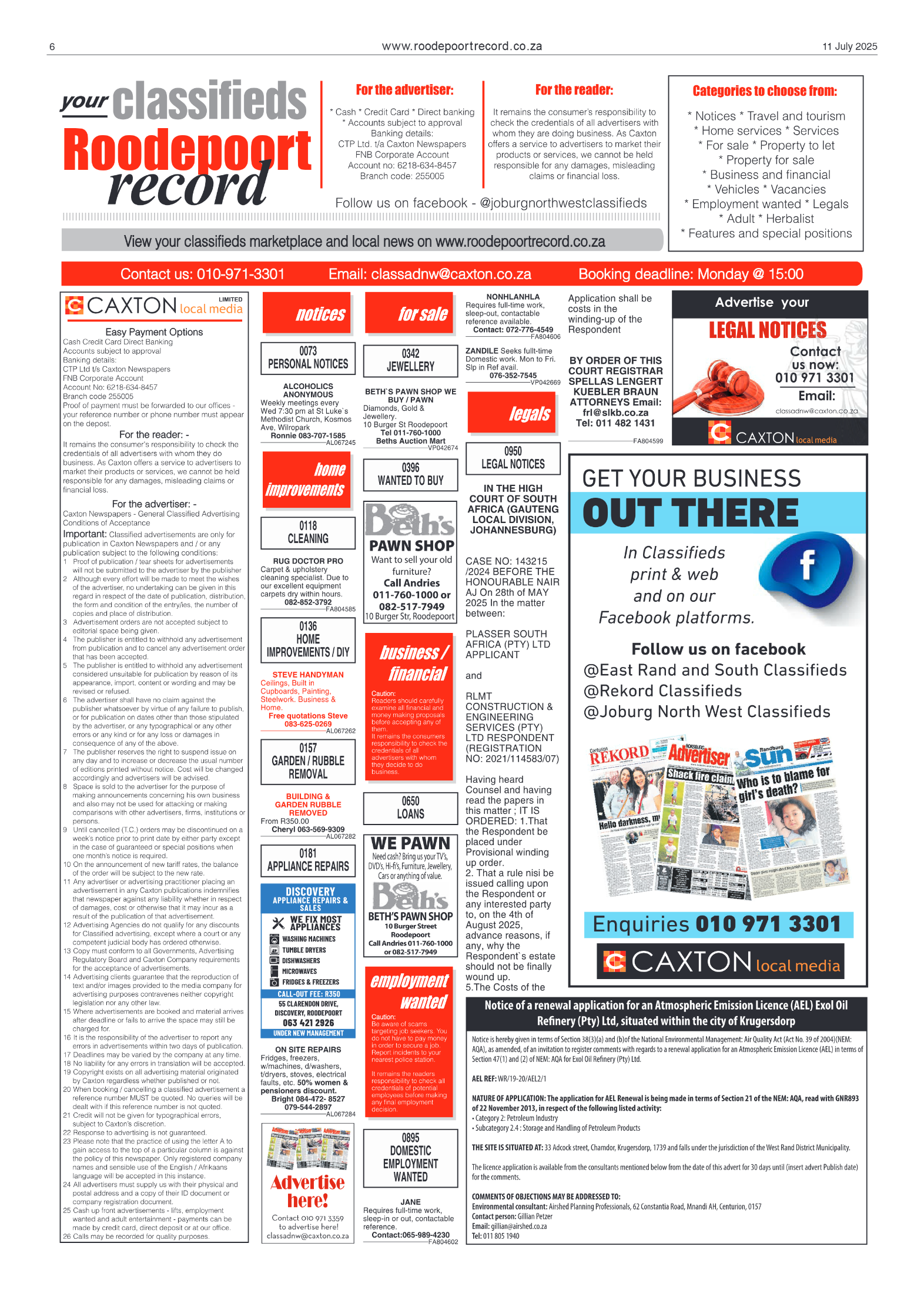 Roodepoort Record 11 July 2025 page 6