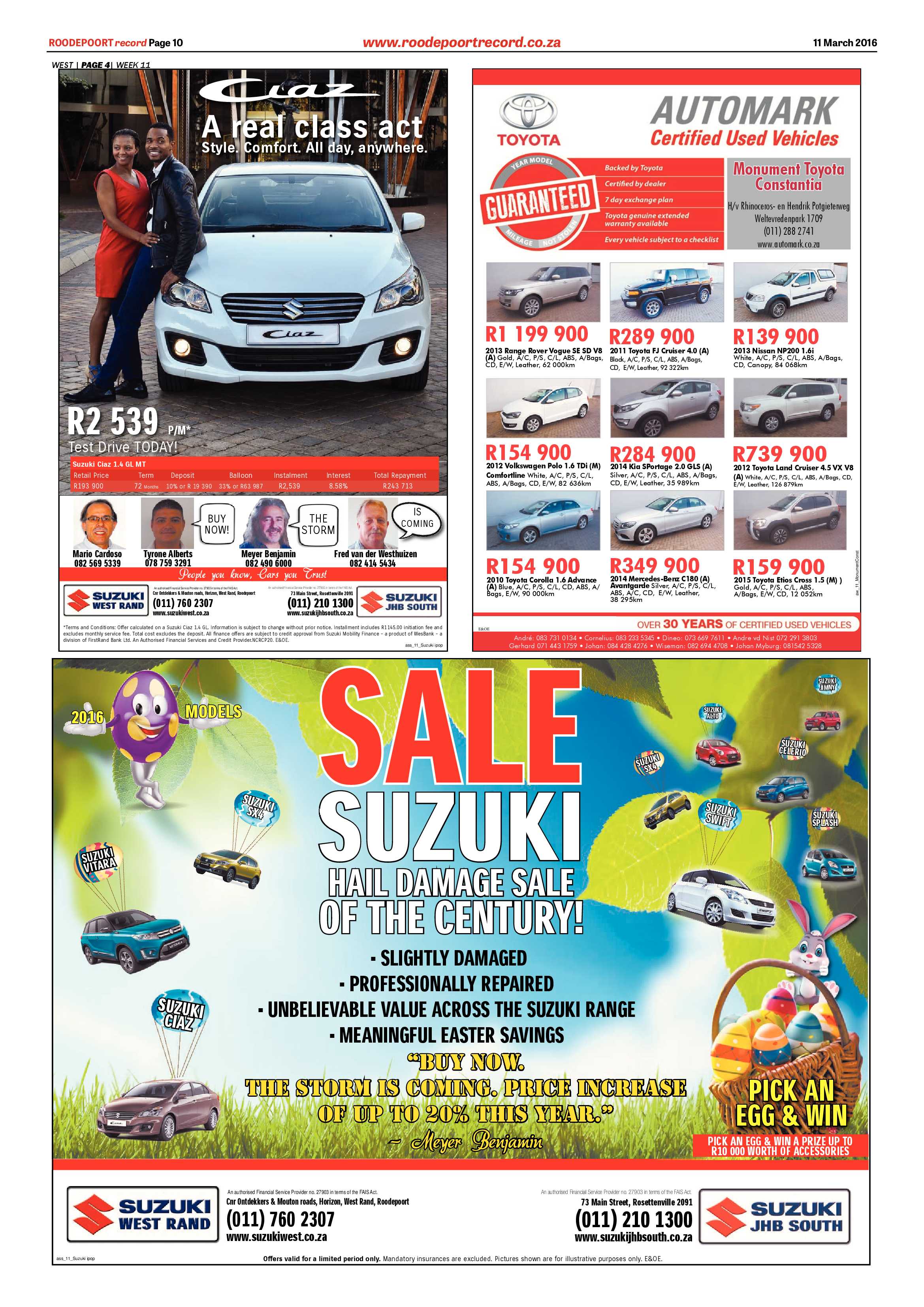 Roodepoort Record 11 March 2016 page 10