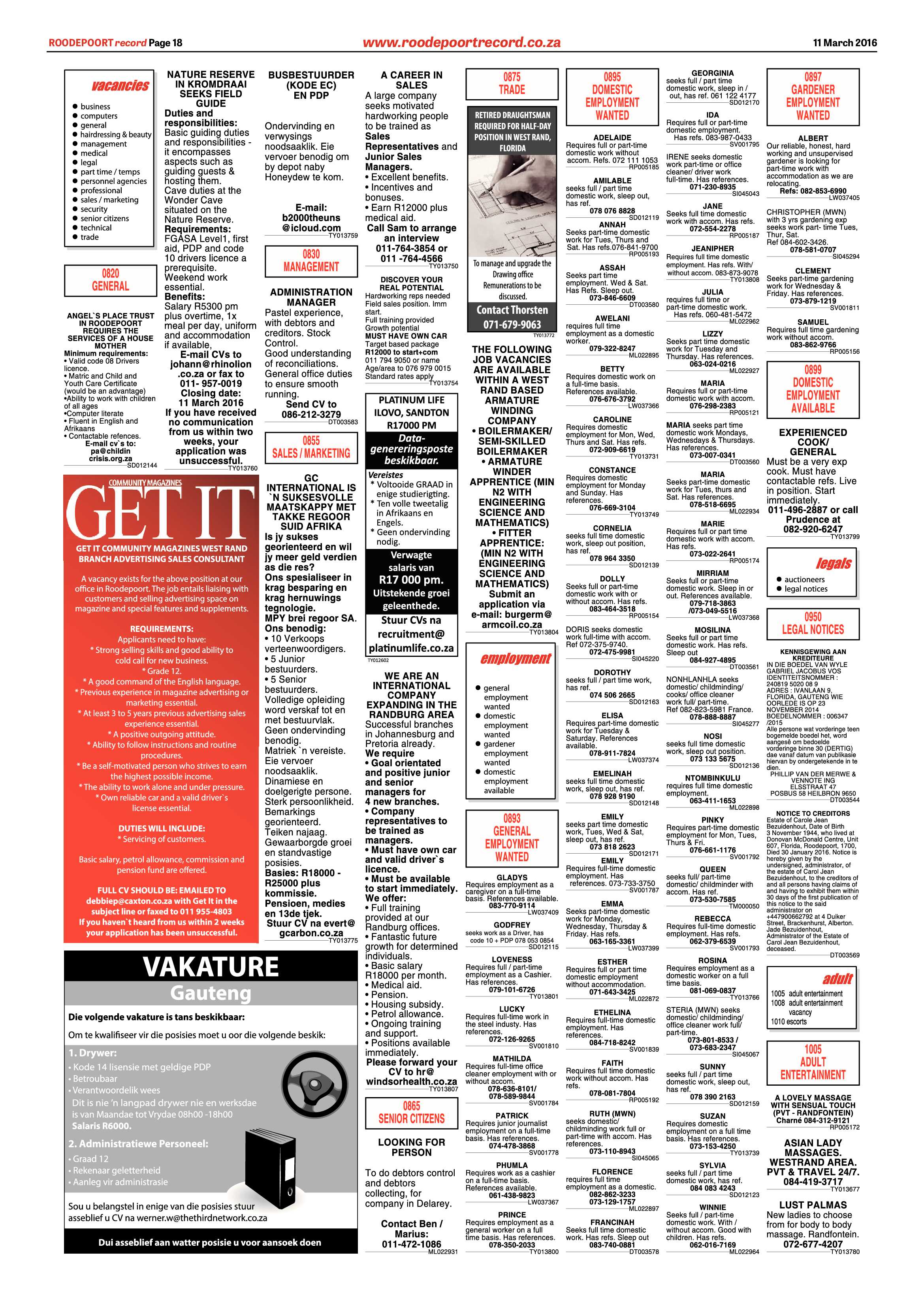 Roodepoort Record 11 March 2016 page 18