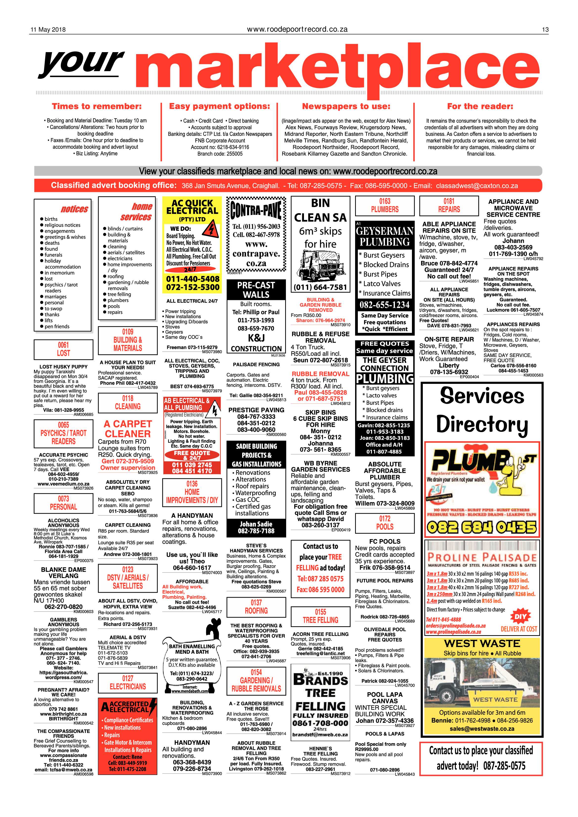 Roodepoort Record 11 May 2018 page 13