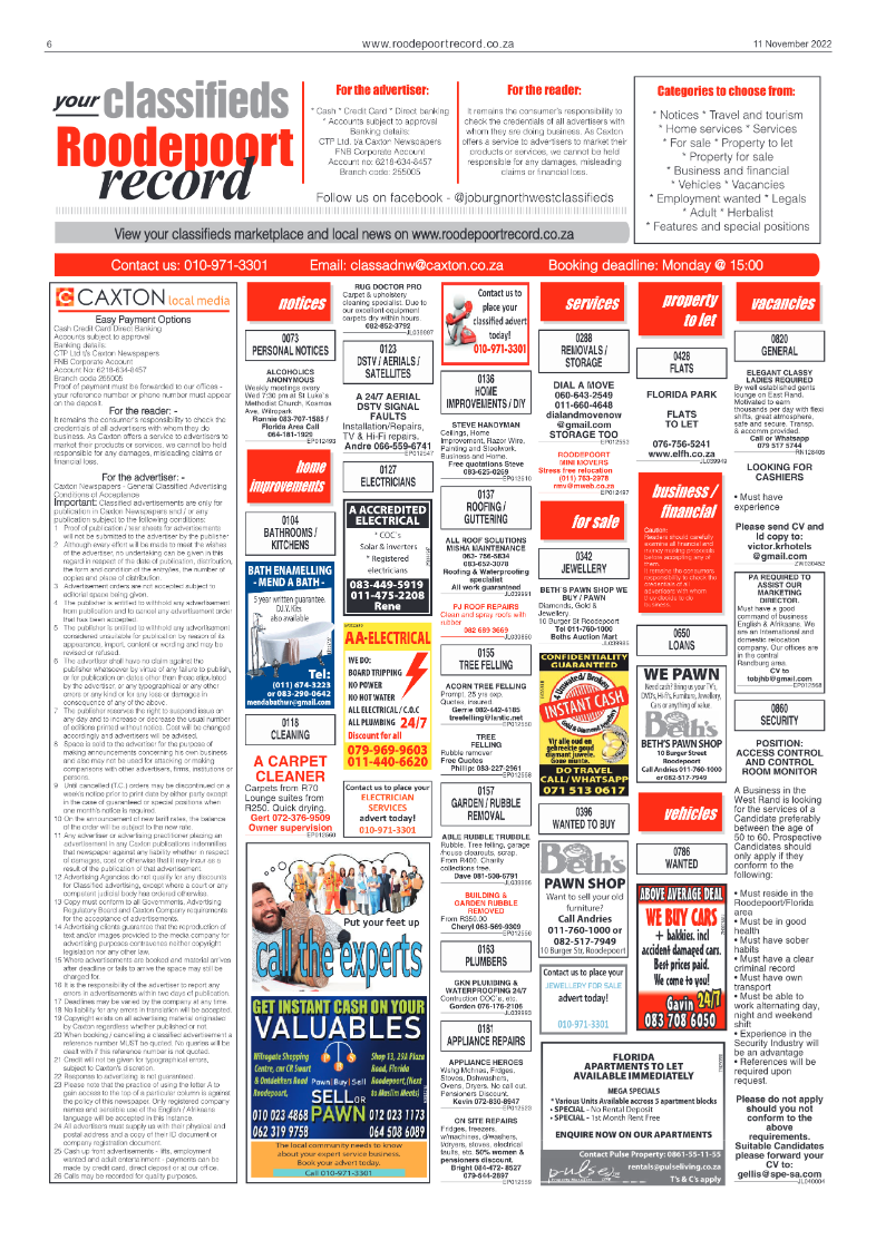 Roodepoort Record 11 November 2022 page 6