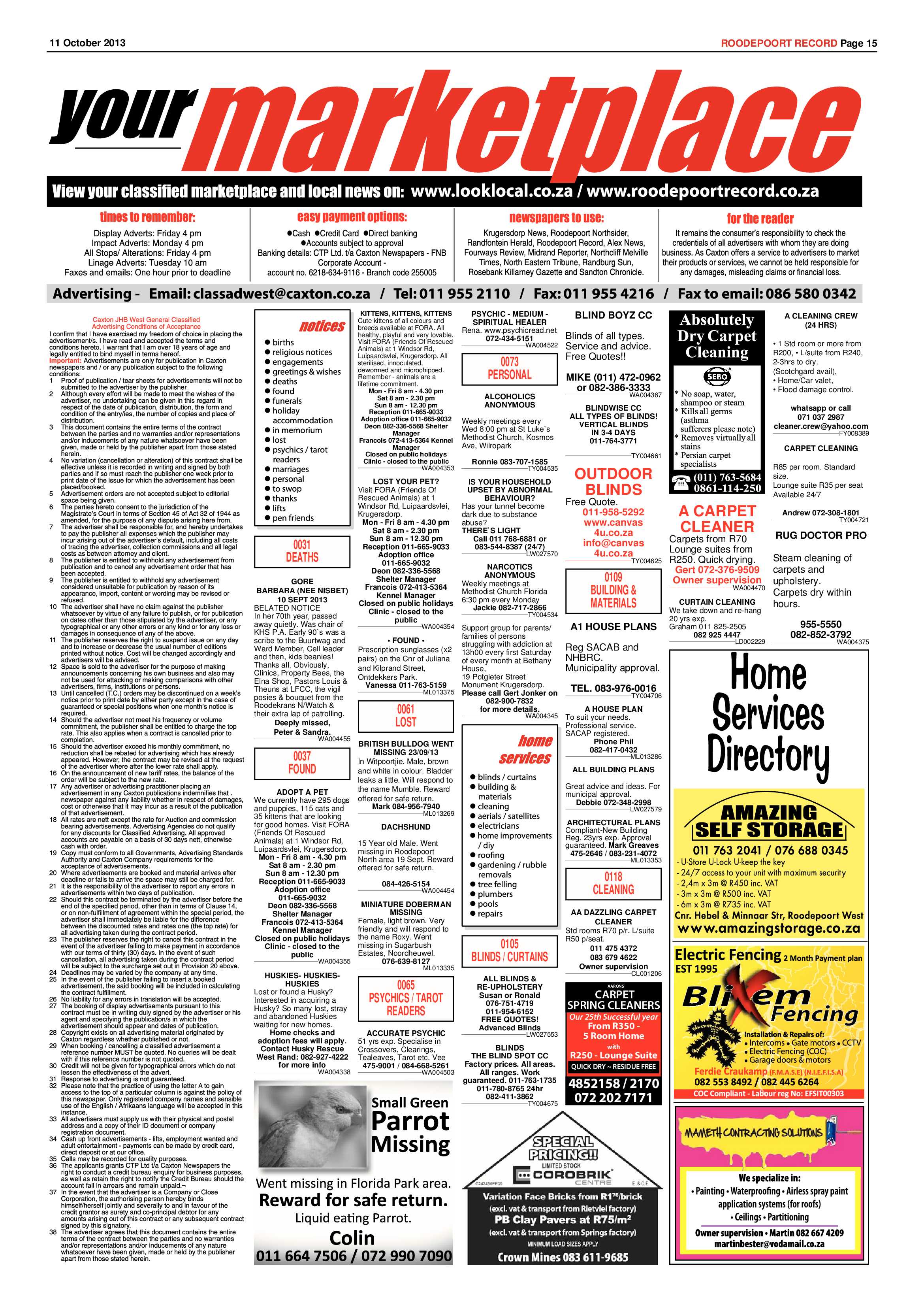 Roodepoort Record 11 October 2013 page 15