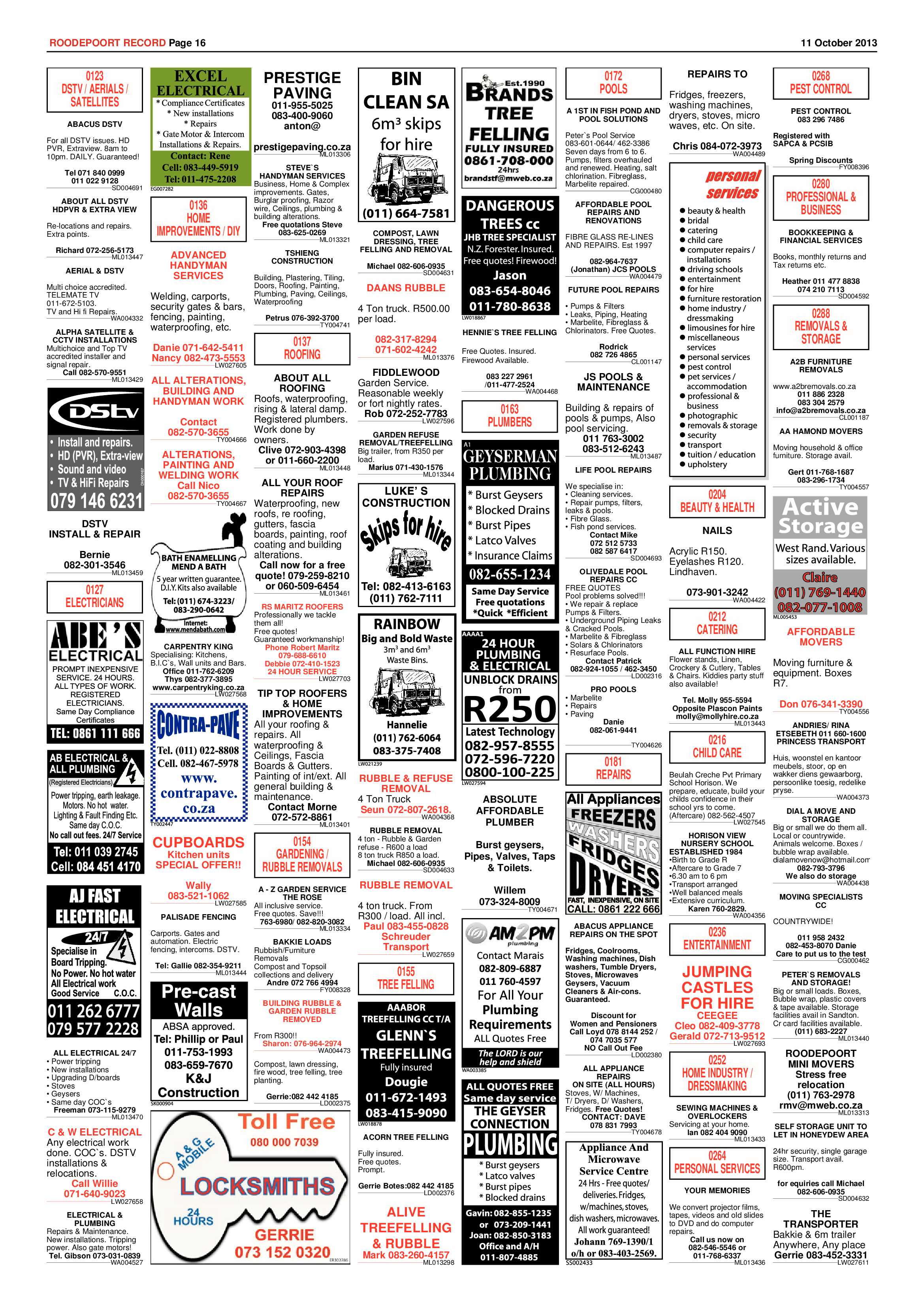 Roodepoort Record 11 October 2013 page 16