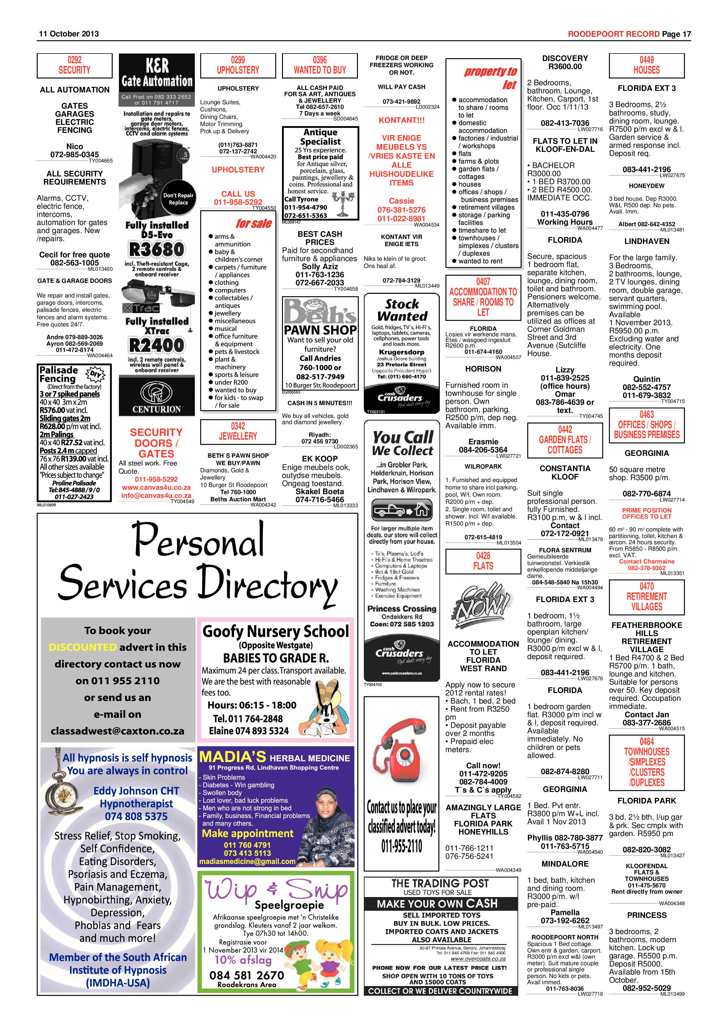 Roodepoort Record 11 October 2013 page 17