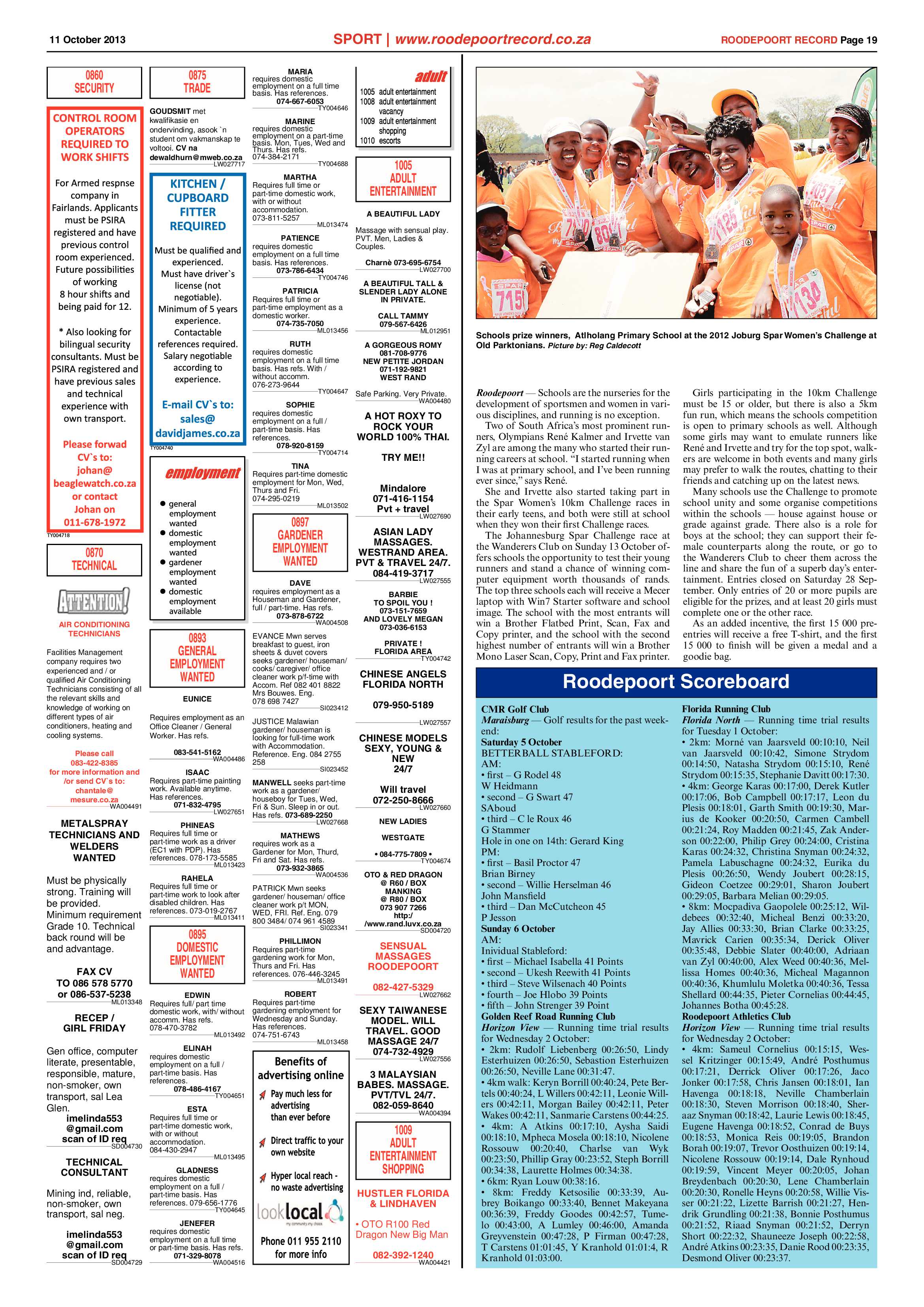 Roodepoort Record 11 October 2013 page 19