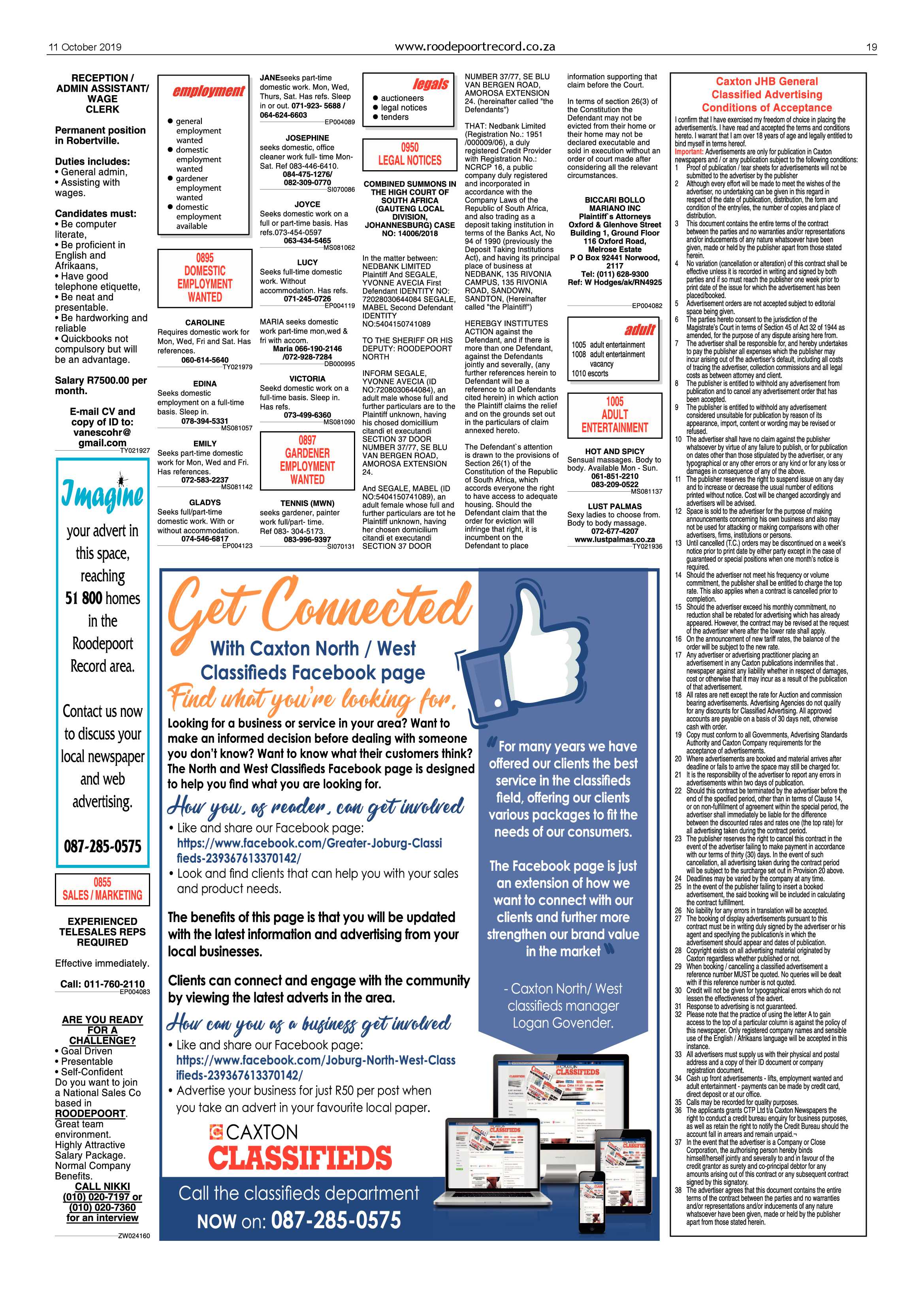 Roodepoort Record 11 October 2019 page 19