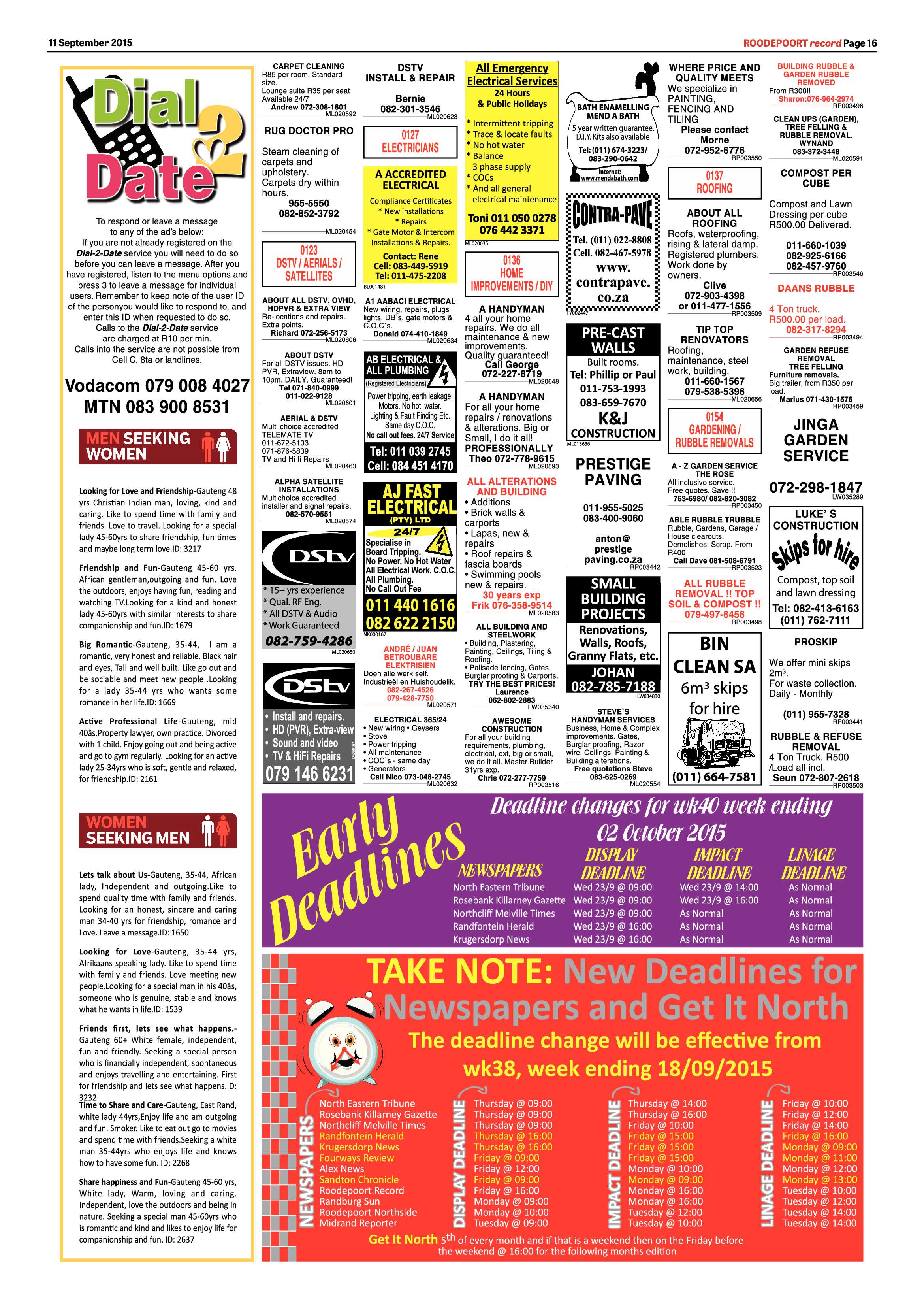 Roodepoort Record 11 September 2015 page 23