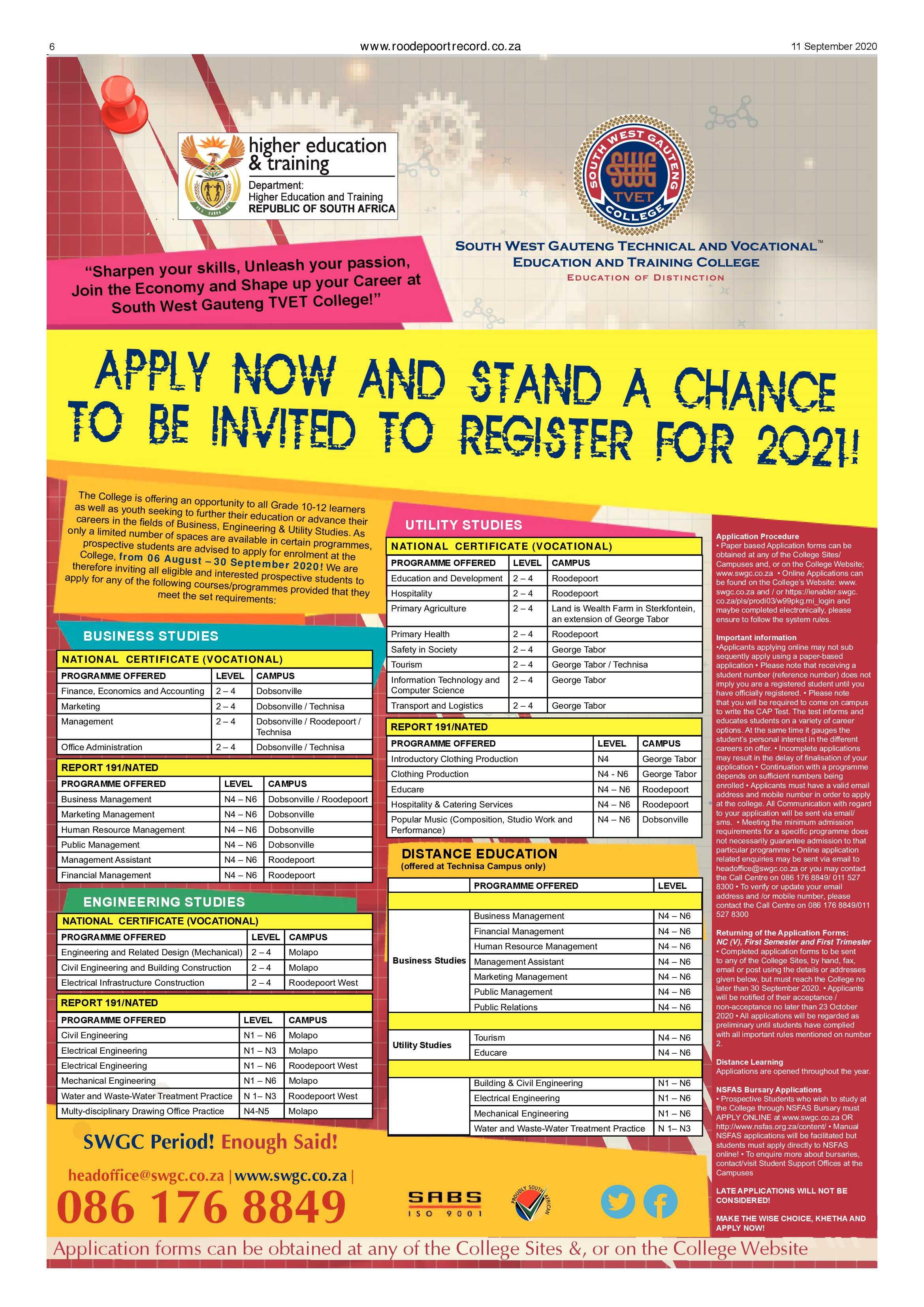 Roodepoort Record 11 September 2020 page 6