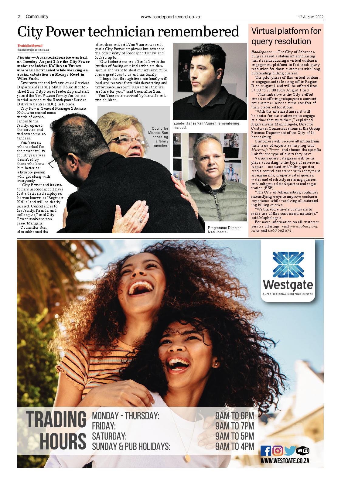 Roodepoort Record 12 August 2022 page 2