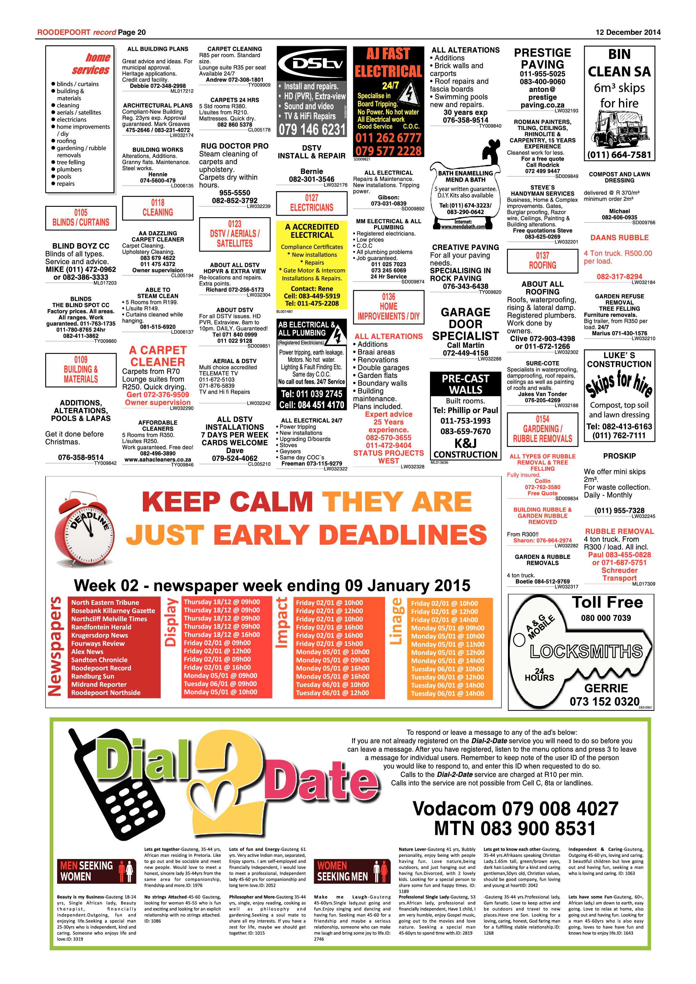 Roodepoort Record 12 December 2014 page 20