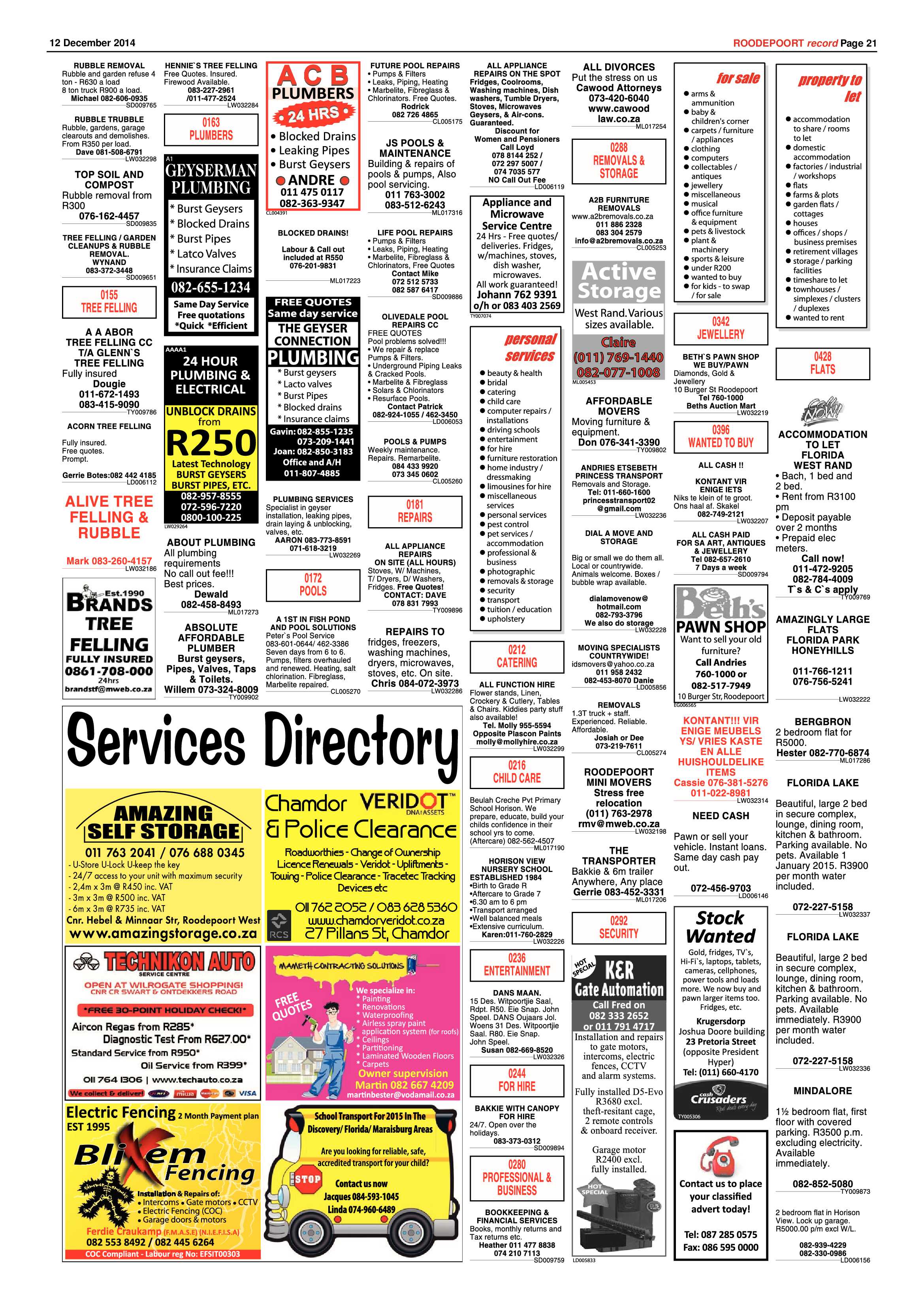 Roodepoort Record 12 December 2014 page 21