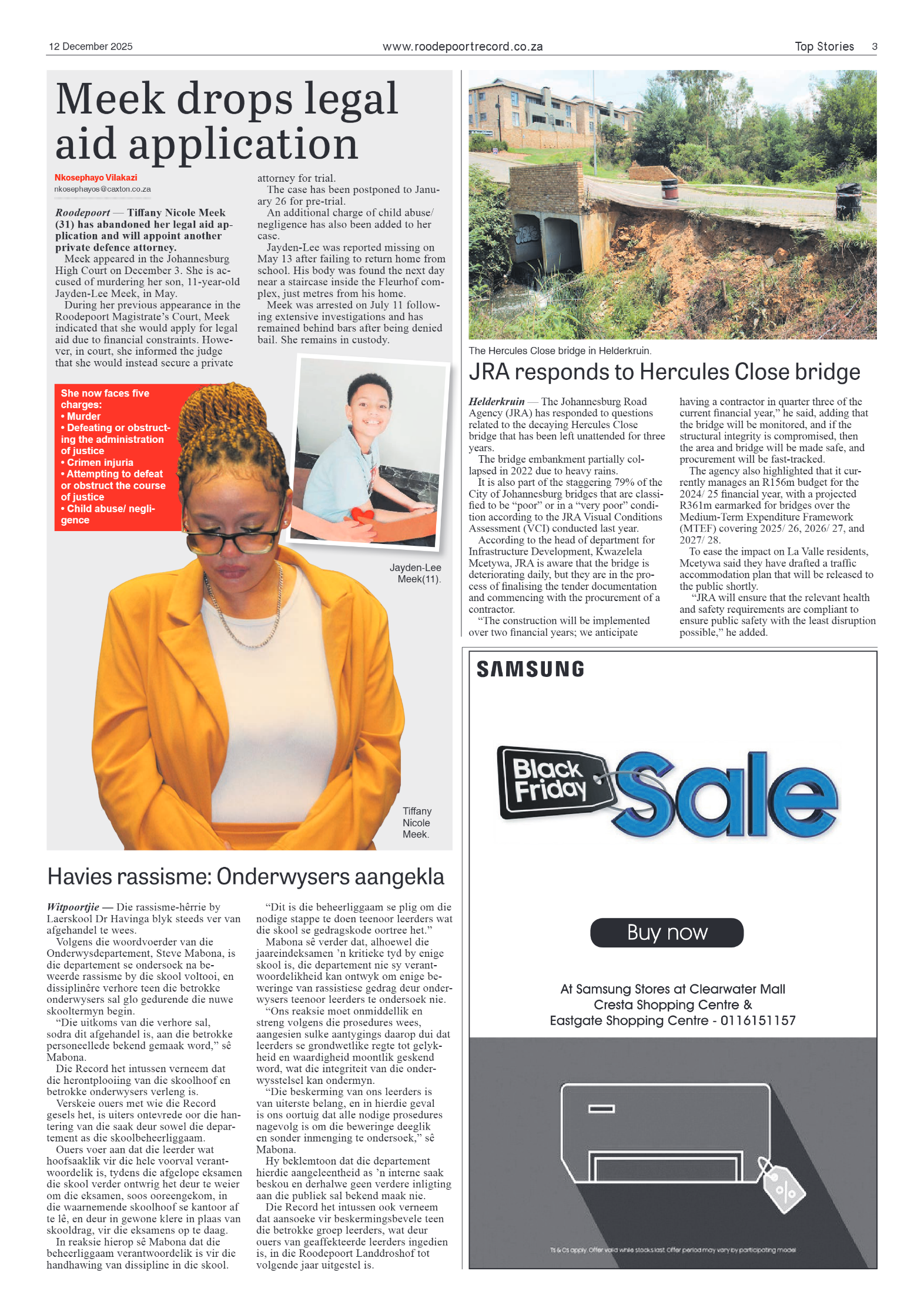 Roodepoort Record 12 December 2025 page 3