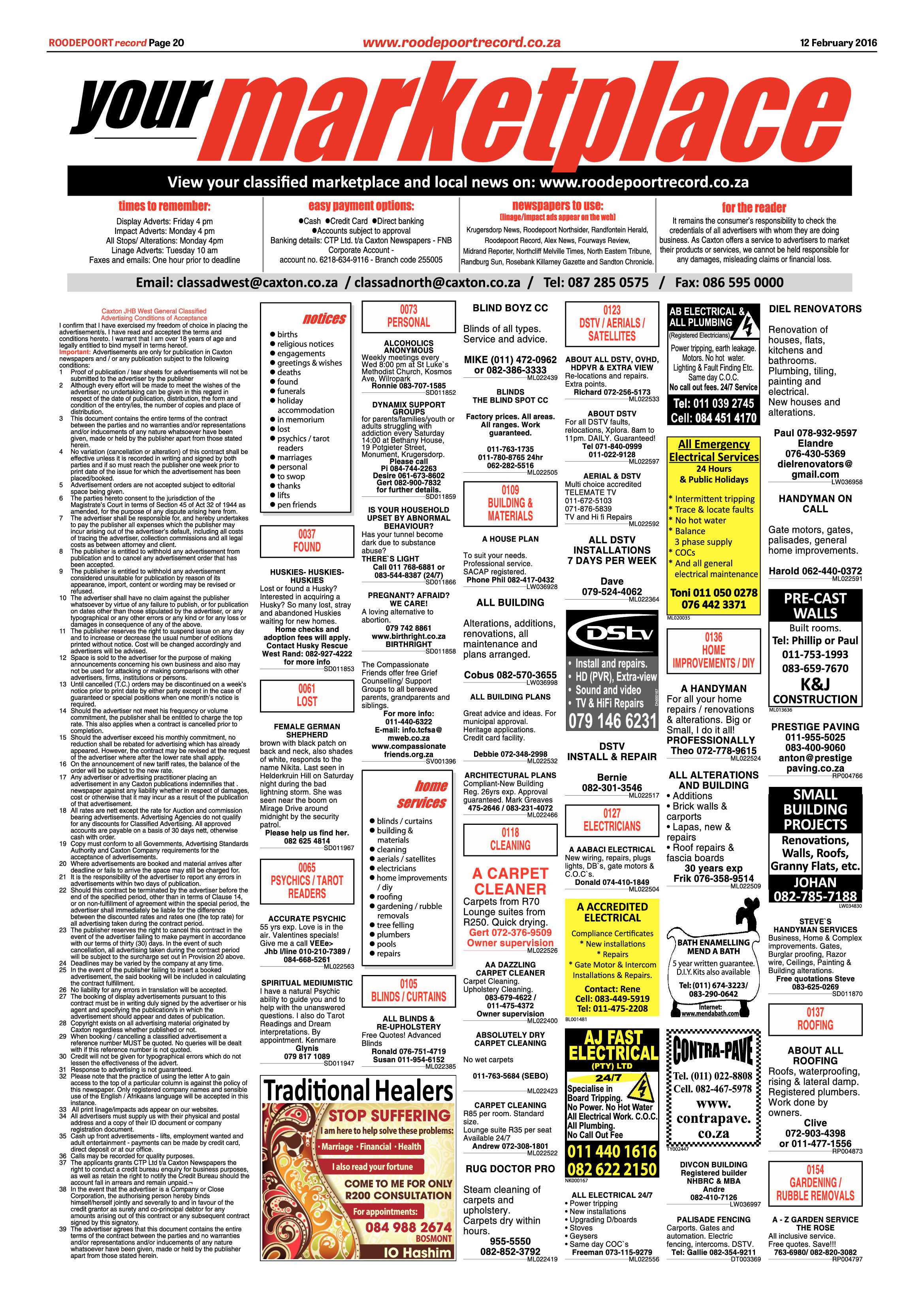 Roodepoort Record 12 February 2016 page 20