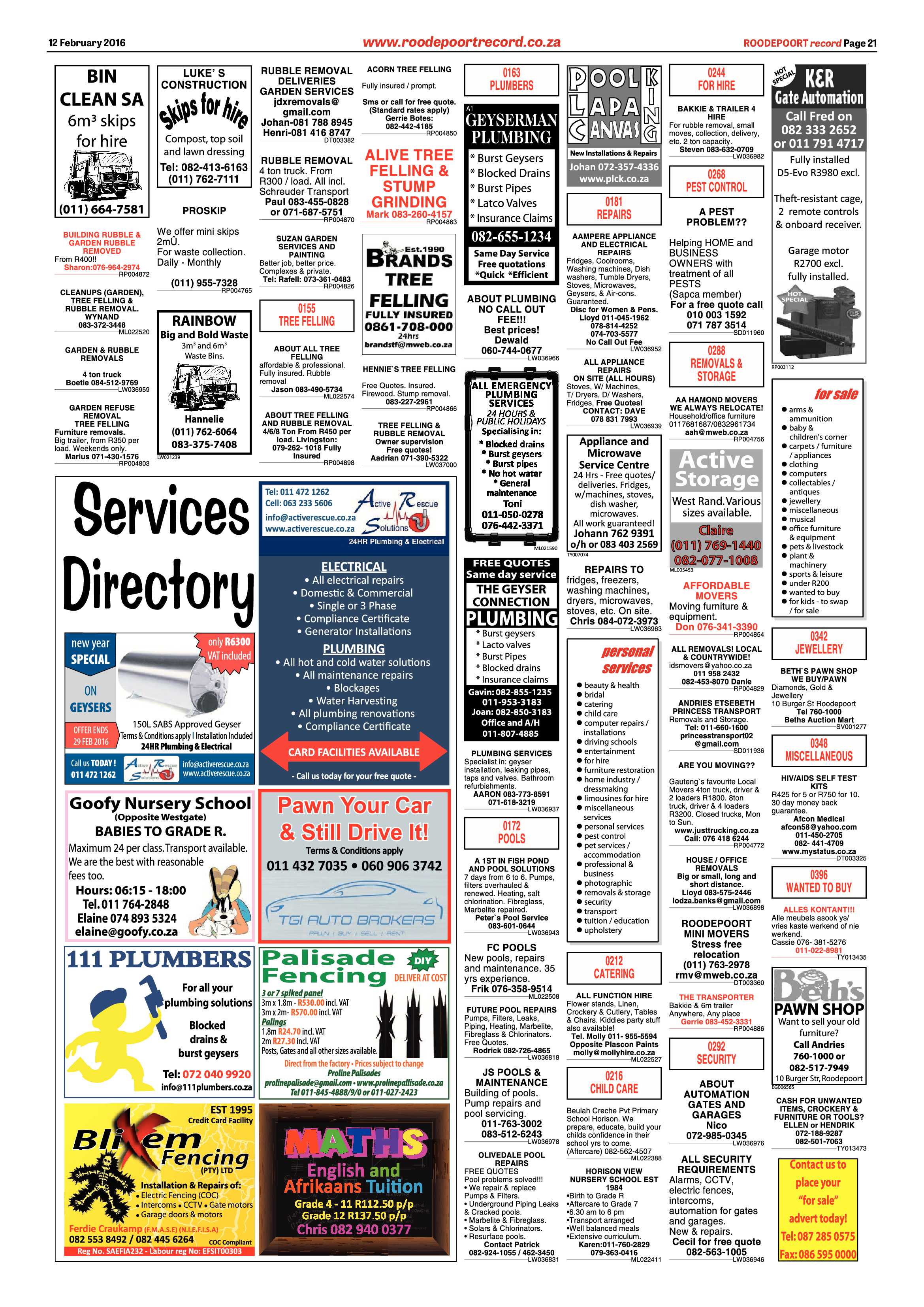 Roodepoort Record 12 February 2016 page 21