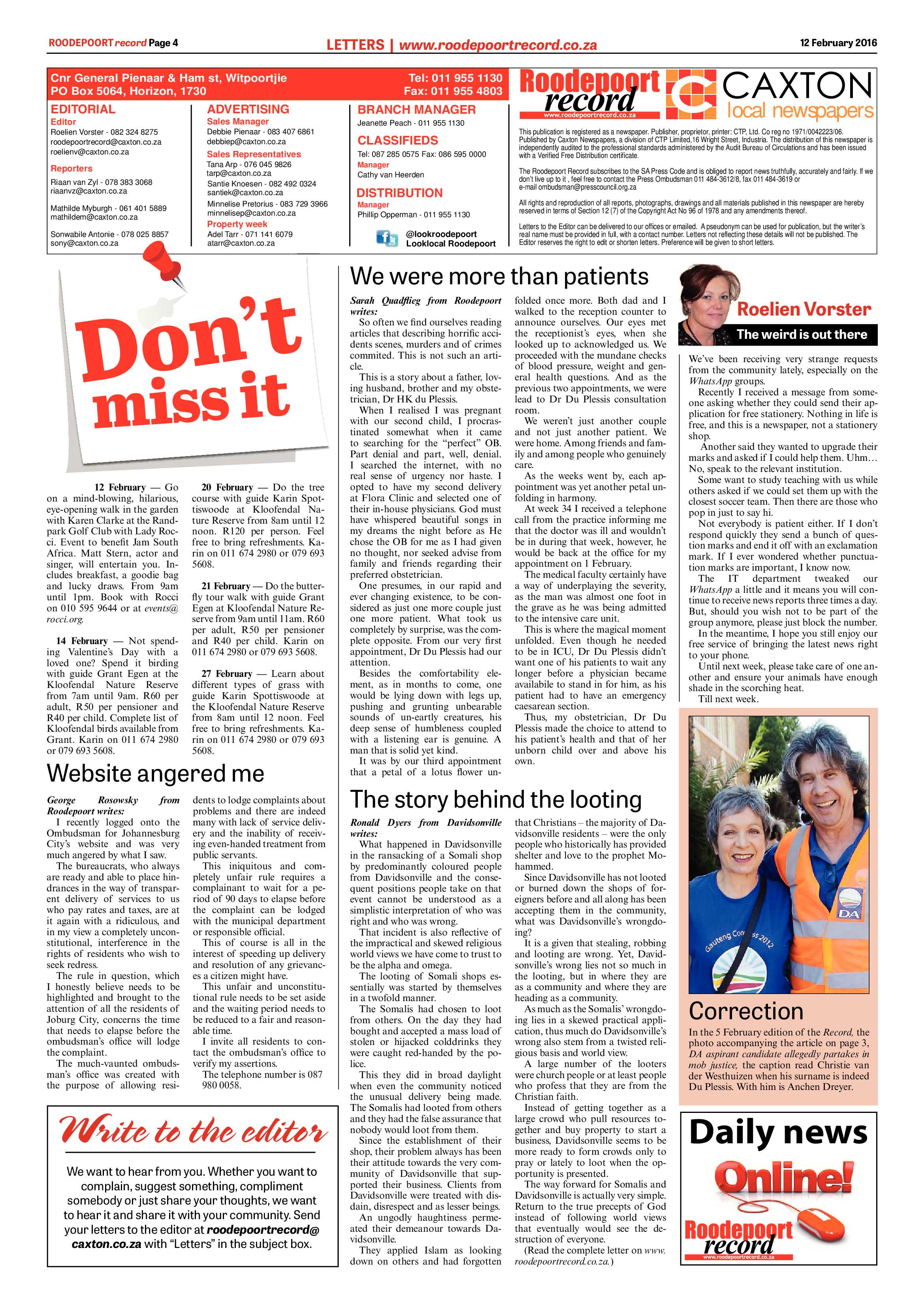 Roodepoort Record 12 February 2016 page 4